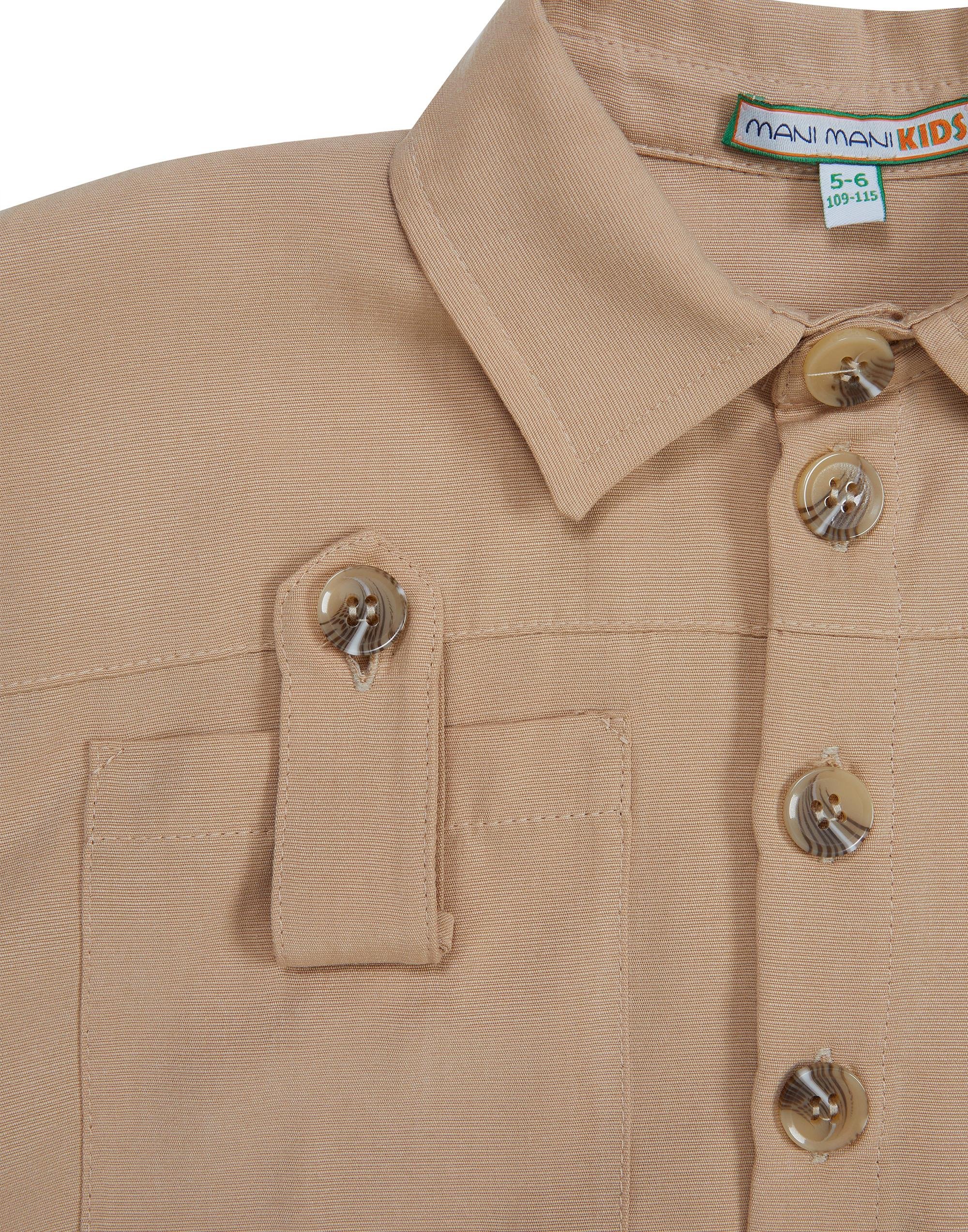 Kısa Kollu Bej Gömlek - junior, designer dresses, bachelorette, party dresses and graduation dresses.