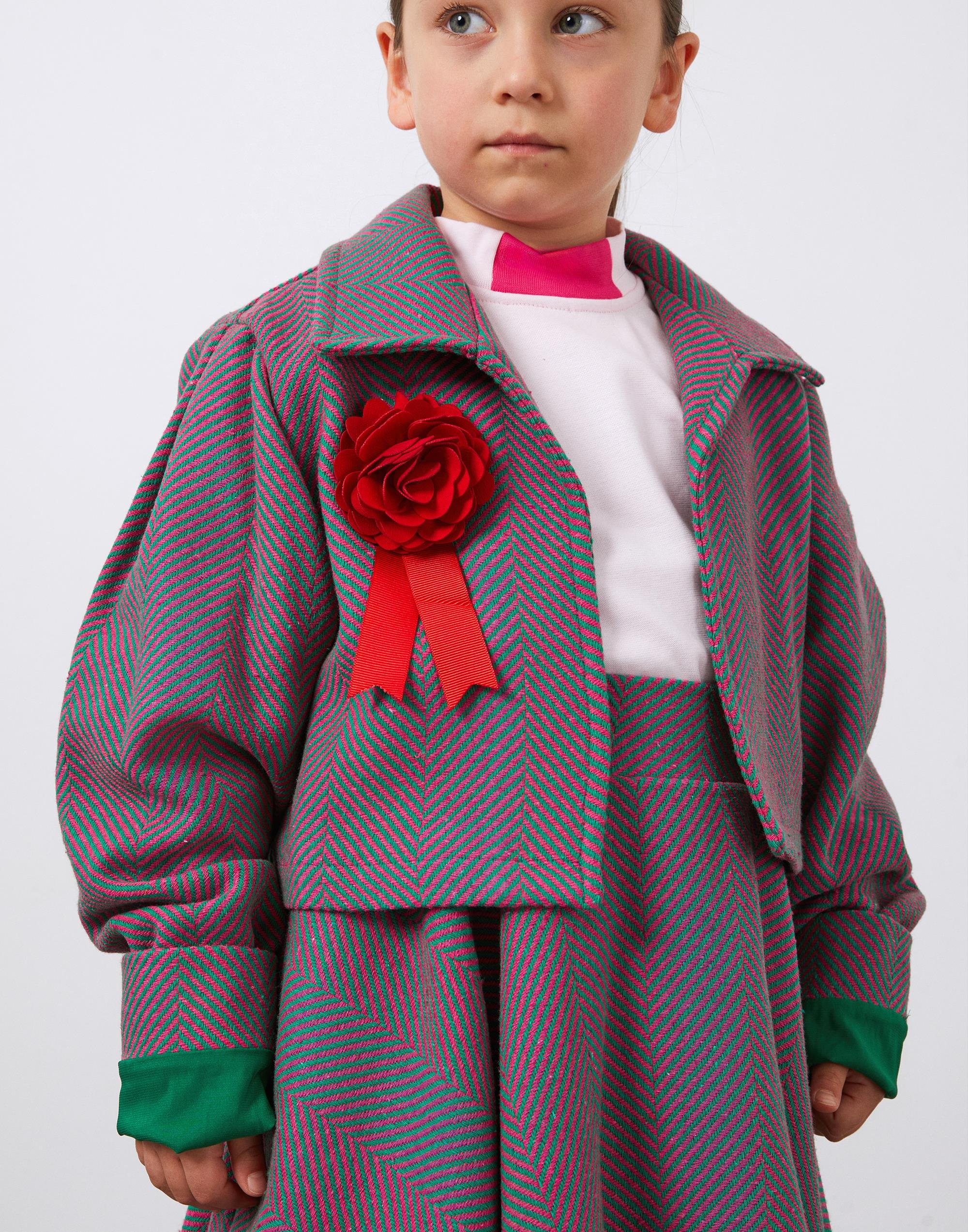 Kız Çocuk Çiçek Detaylı Kısa Ceket - junior, designer dresses, bachelorette, party dresses and graduation dresses.