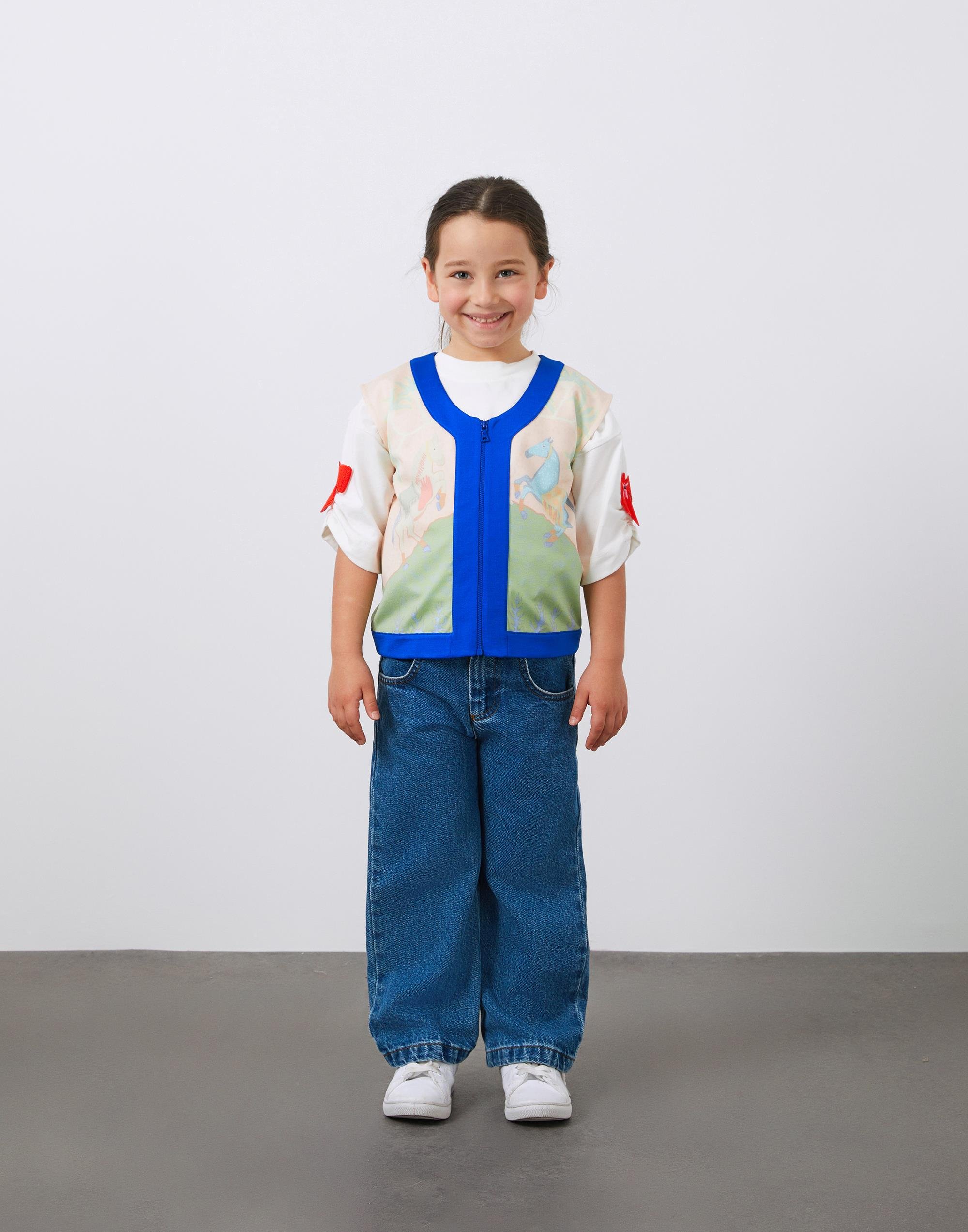 Kız Çocuk Desenli Ceket - junior, designer dresses, bachelorette, party dresses and graduation dresses.