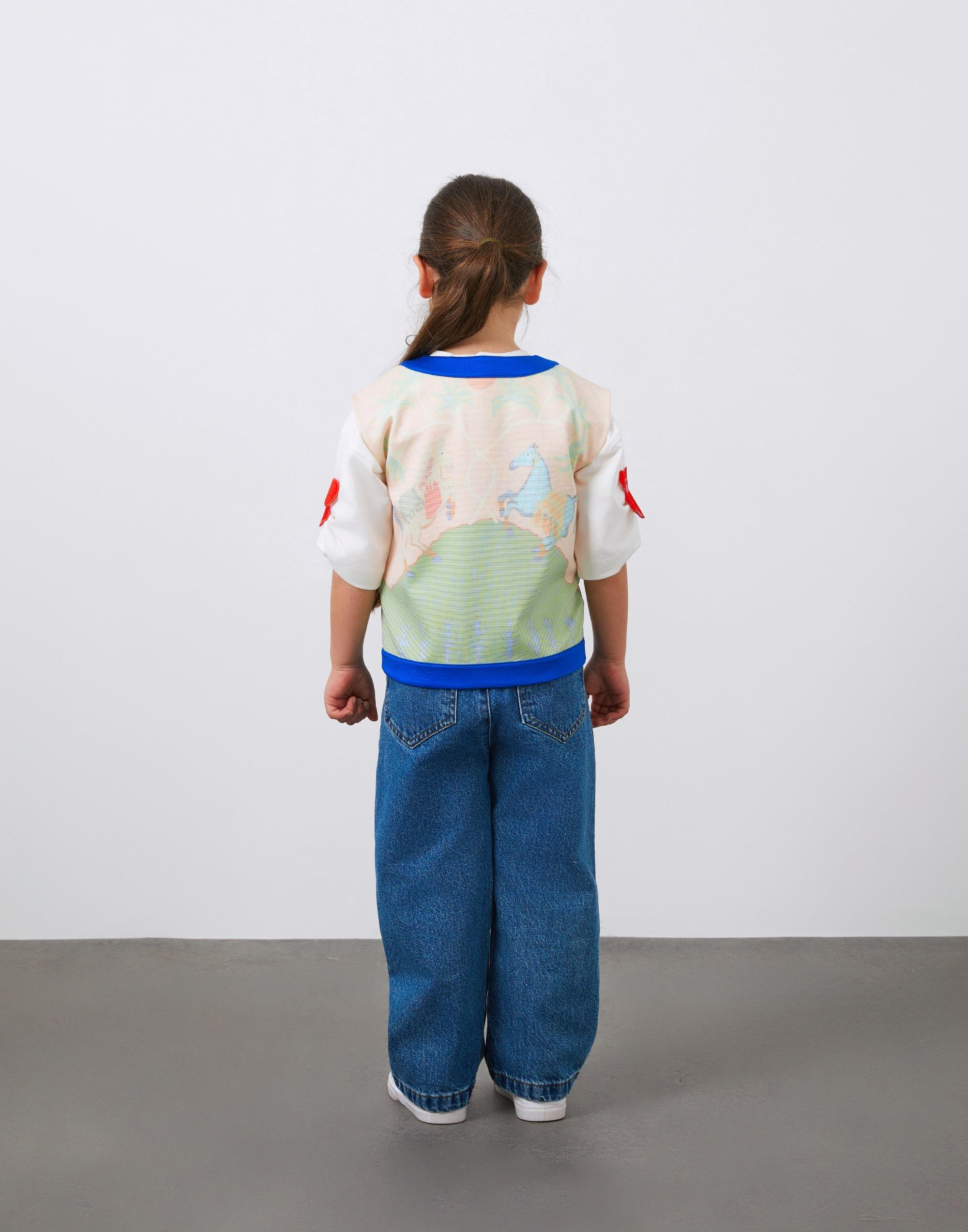 Kız Çocuk Desenli Ceket - junior, designer dresses, bachelorette, party dresses and graduation dresses.