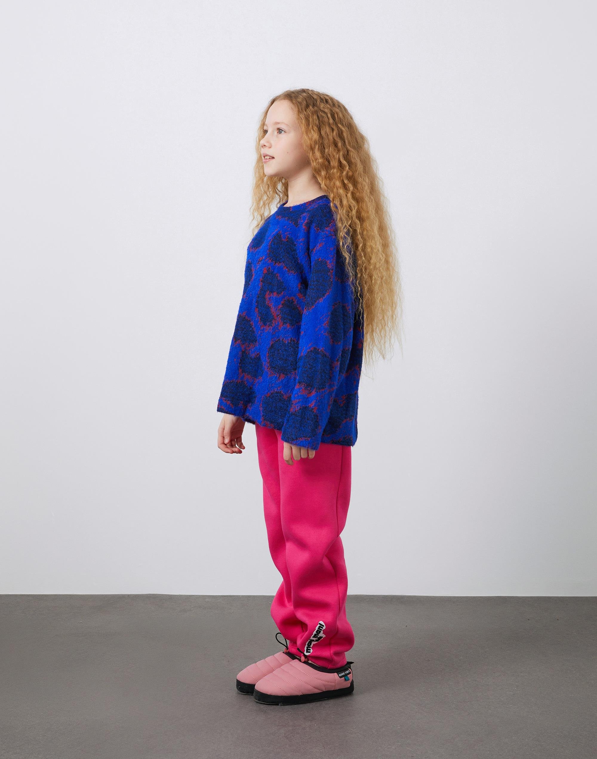 Kız Çocuk Lacivert Jakarlı Bluz - junior, designer dresses, bachelorette, party dresses and graduation dresses.