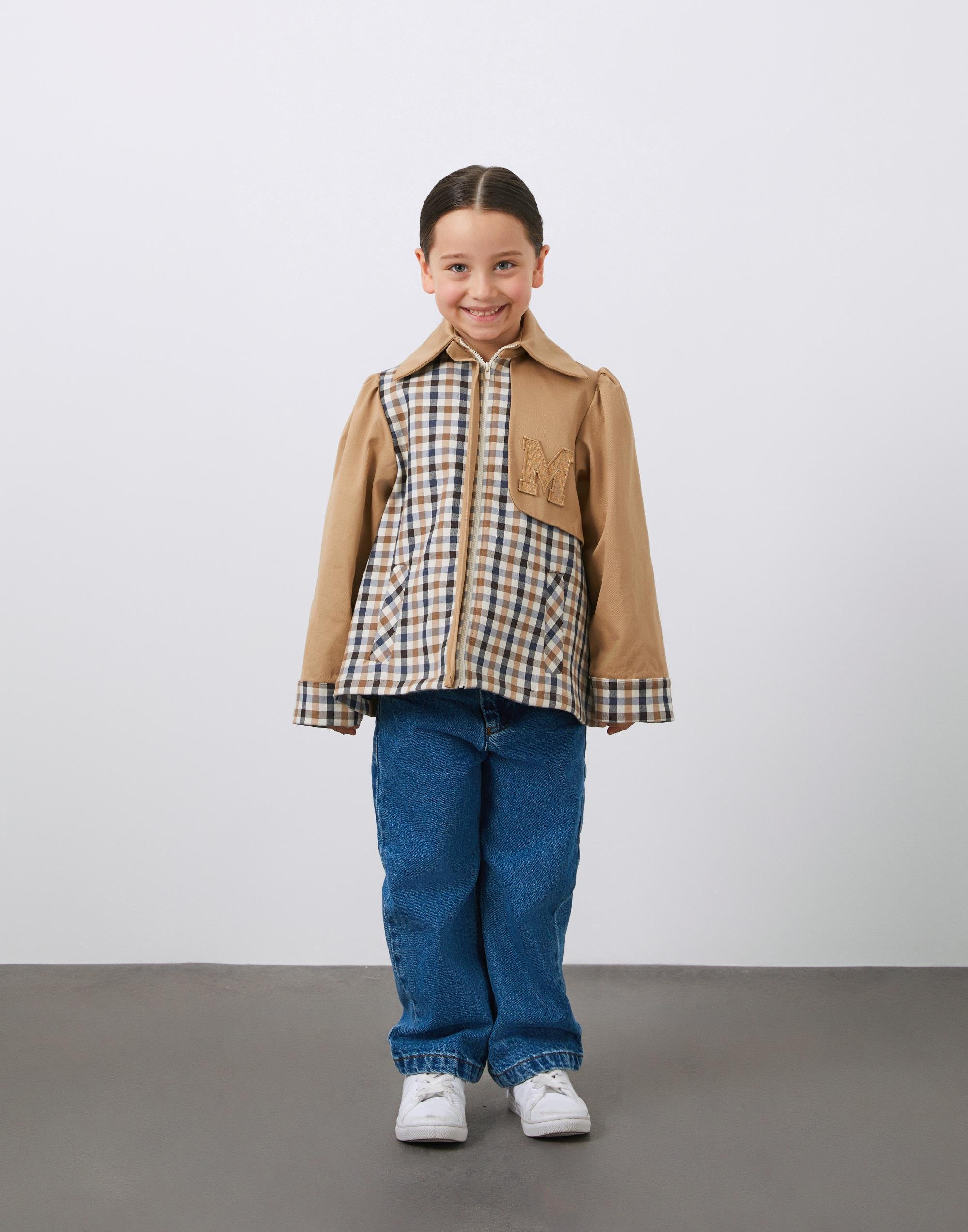 Kız Çocuk Nakış Detaylı Fermuar Kapama Ceket - junior, designer dresses, bachelorette, party dresses and graduation dresses.