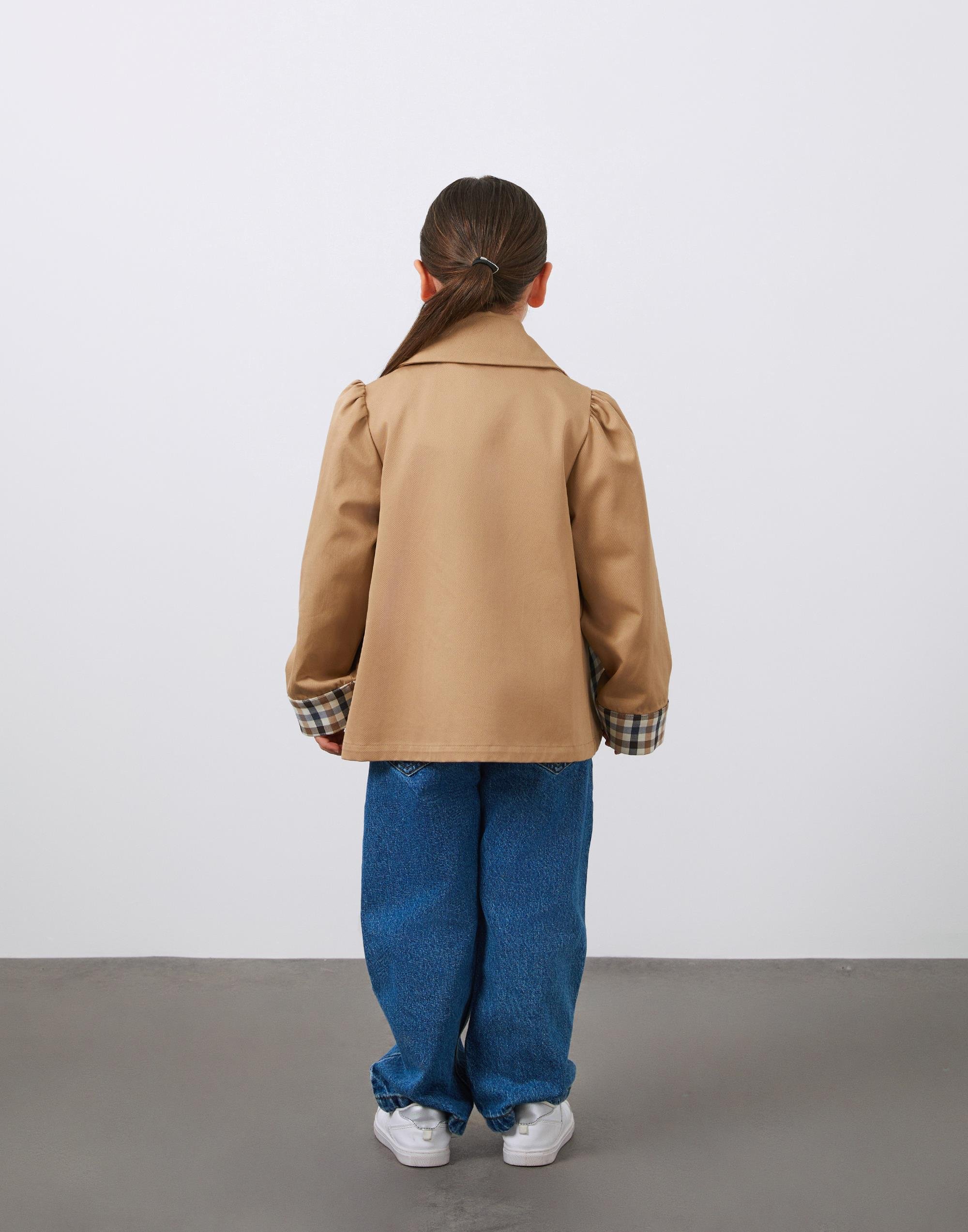 Kız Çocuk Nakış Detaylı Fermuar Kapama Ceket - junior, designer dresses, bachelorette, party dresses and graduation dresses.