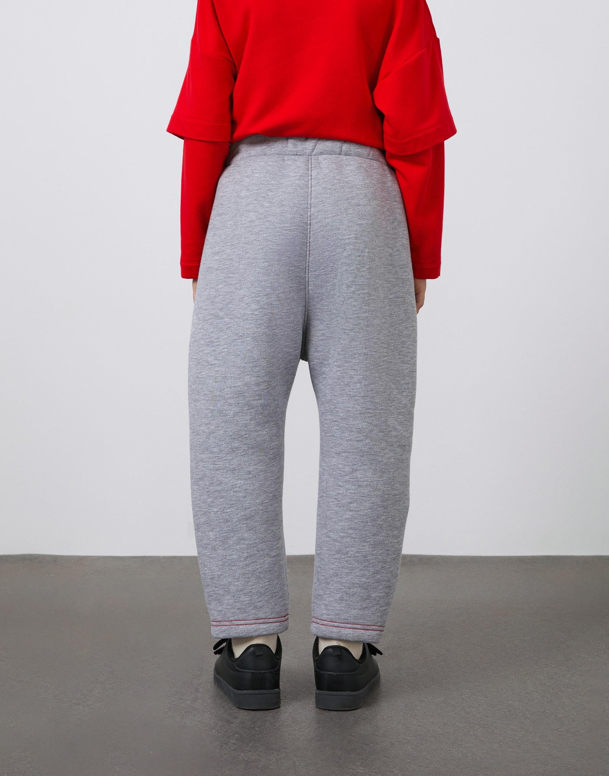 Kontrast Dikiş Detaylı Gri Erkek Çocuk Pantolon - junior, designer dresses, bachelorette, party dresses and graduation dresses.