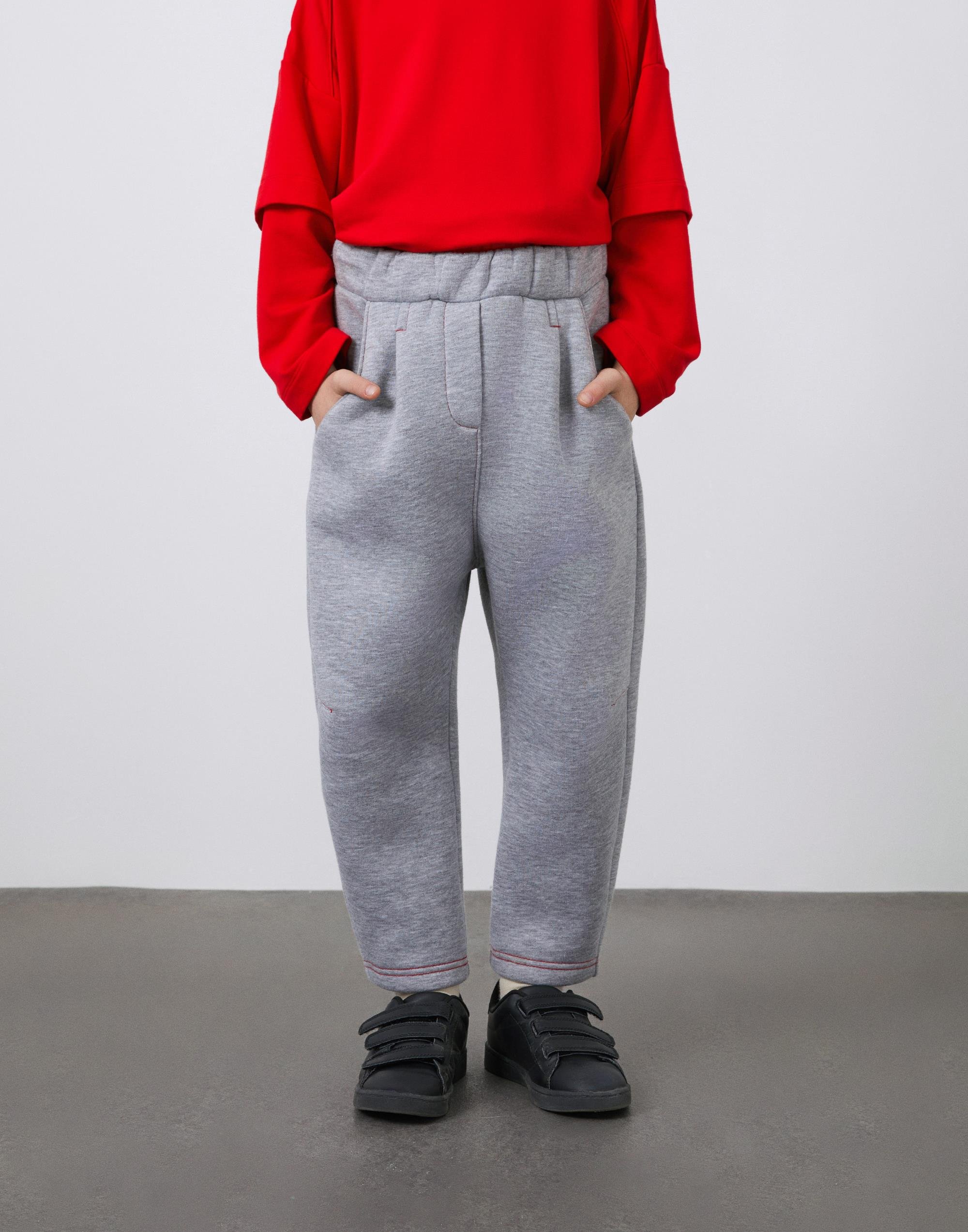 Kontrast Dikiş Detaylı Gri Erkek Çocuk Pantolon - junior, designer dresses, bachelorette, party dresses and graduation dresses.