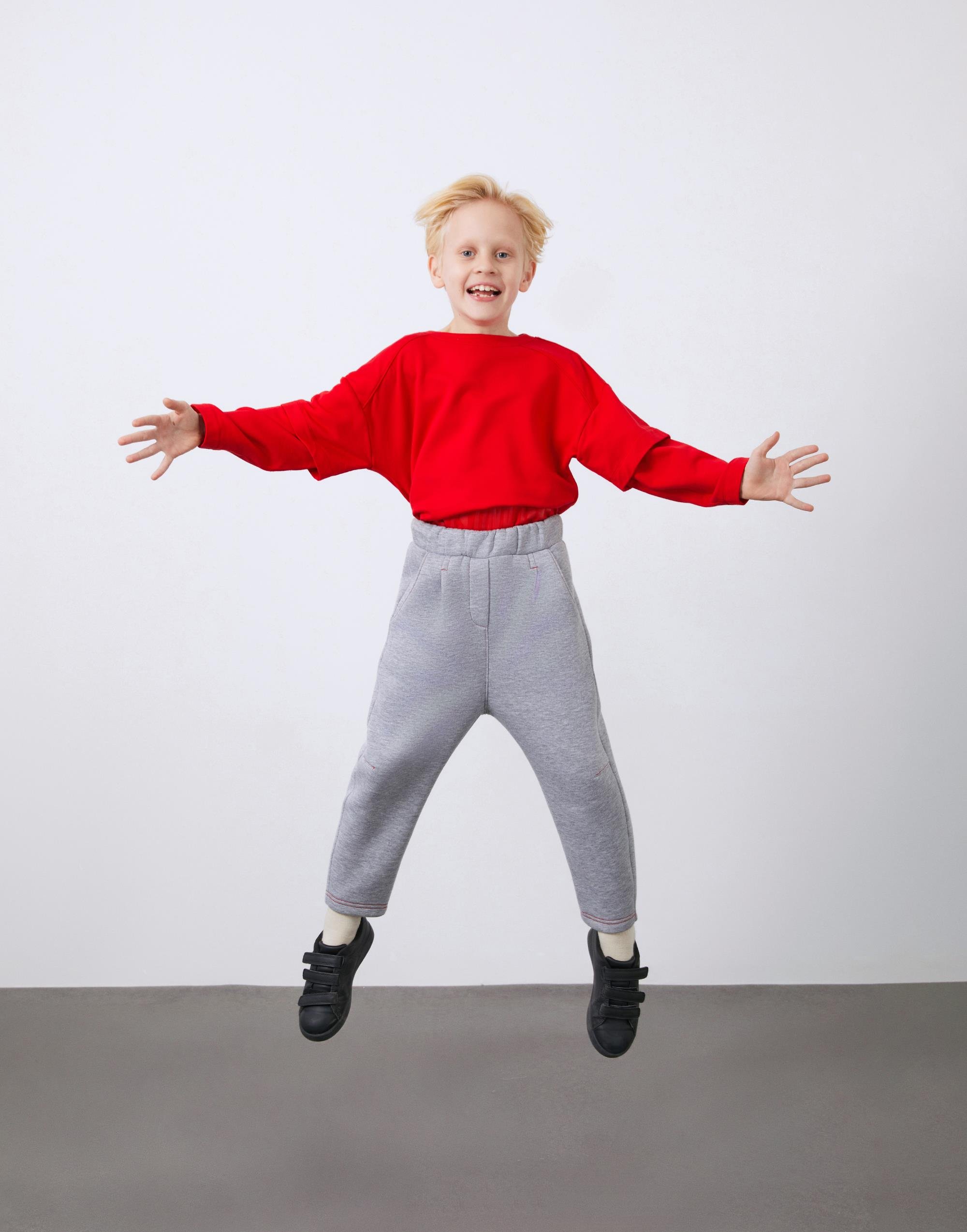 Kontrast Dikiş Detaylı Gri Erkek Çocuk Pantolon - junior, designer dresses, bachelorette, party dresses and graduation dresses.