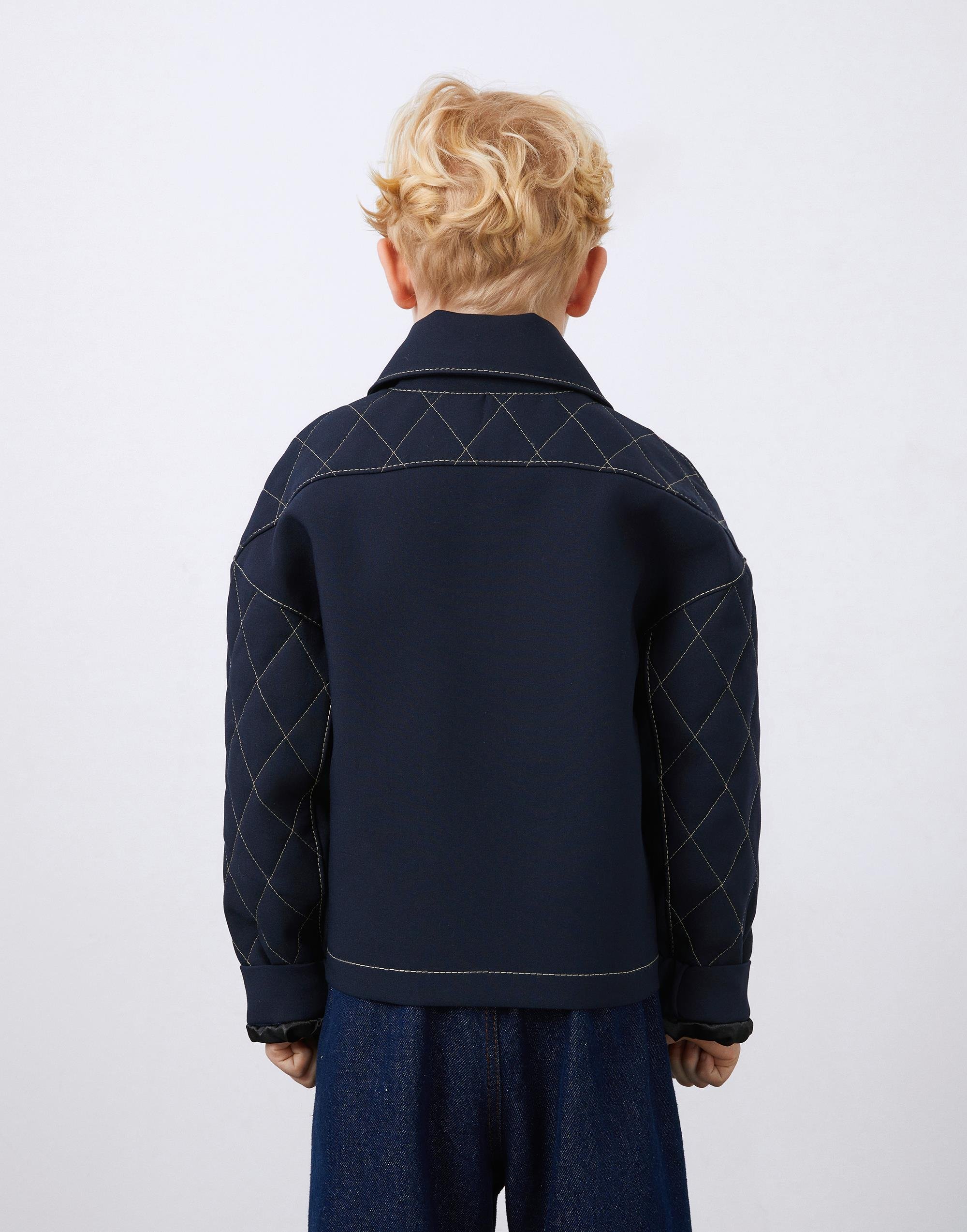 Kontrast Dikiş Detaylı Lacivert Unisex Ceket - junior, designer dresses, bachelorette, party dresses and graduation dresses.