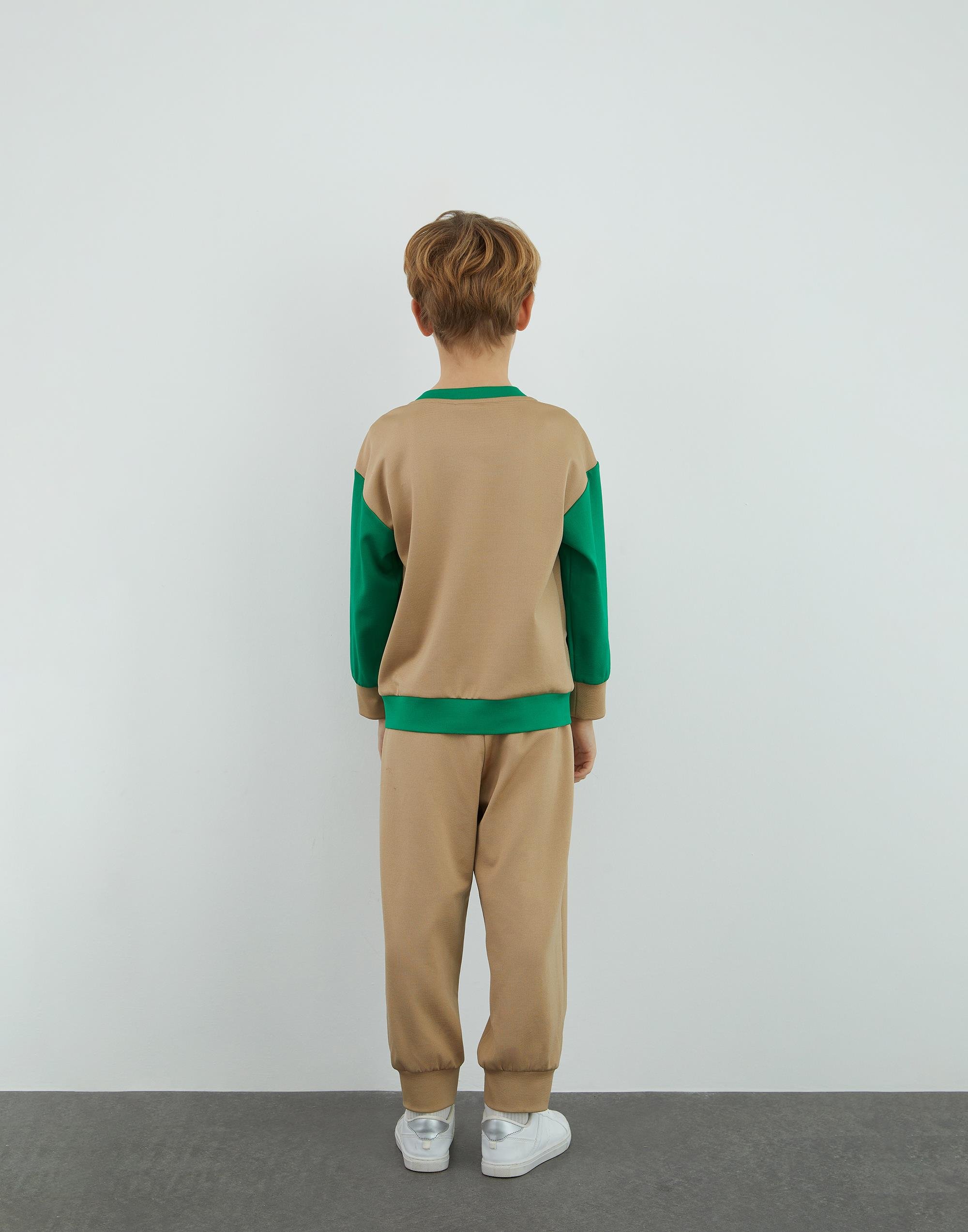 Kontrast Garni Detaylı Bej Sweatshirt - junior, designer dresses, bachelorette, party dresses and graduation dresses.