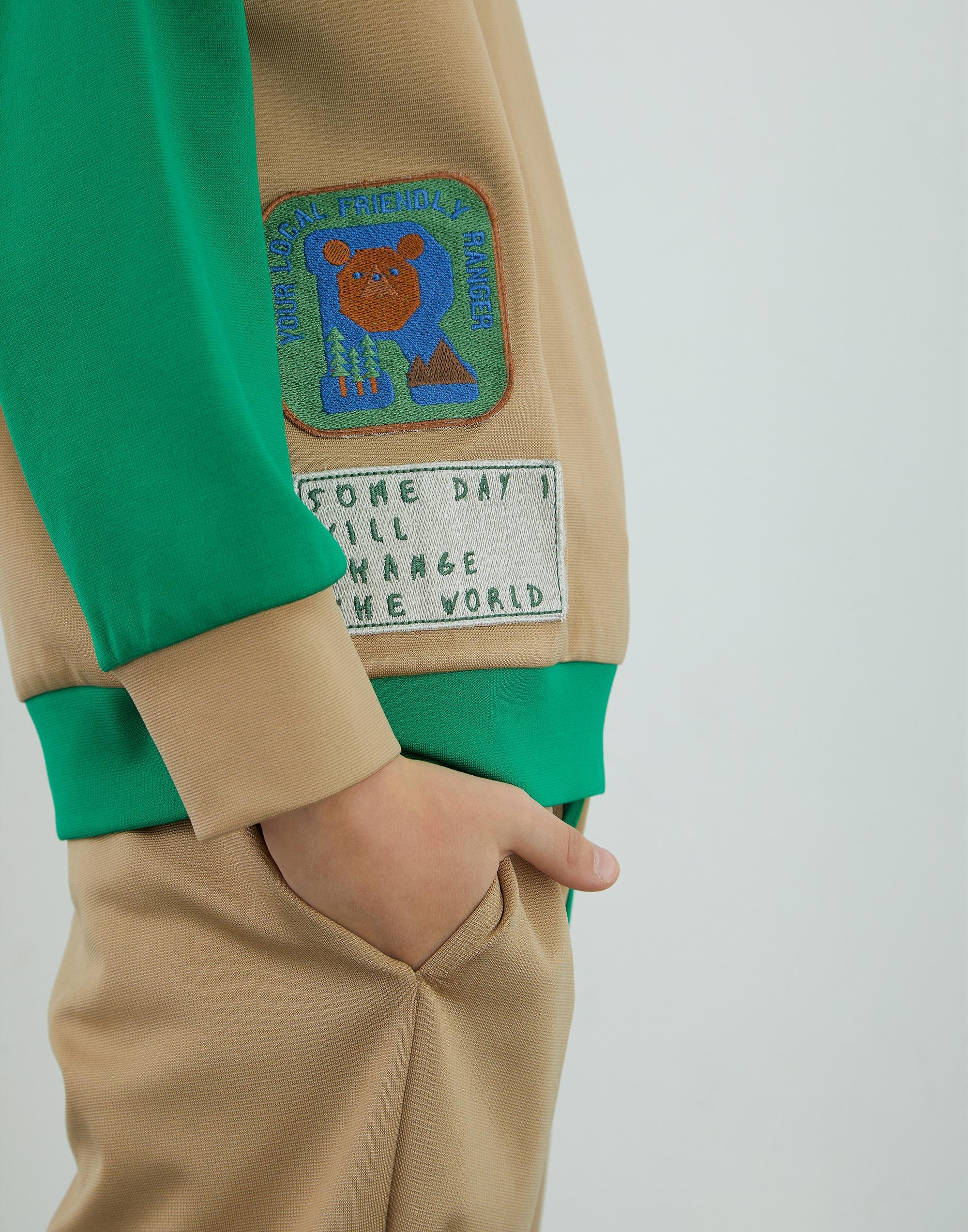 Kontrast Garni Detaylı Bej Sweatshirt - junior, designer dresses, bachelorette, party dresses and graduation dresses.