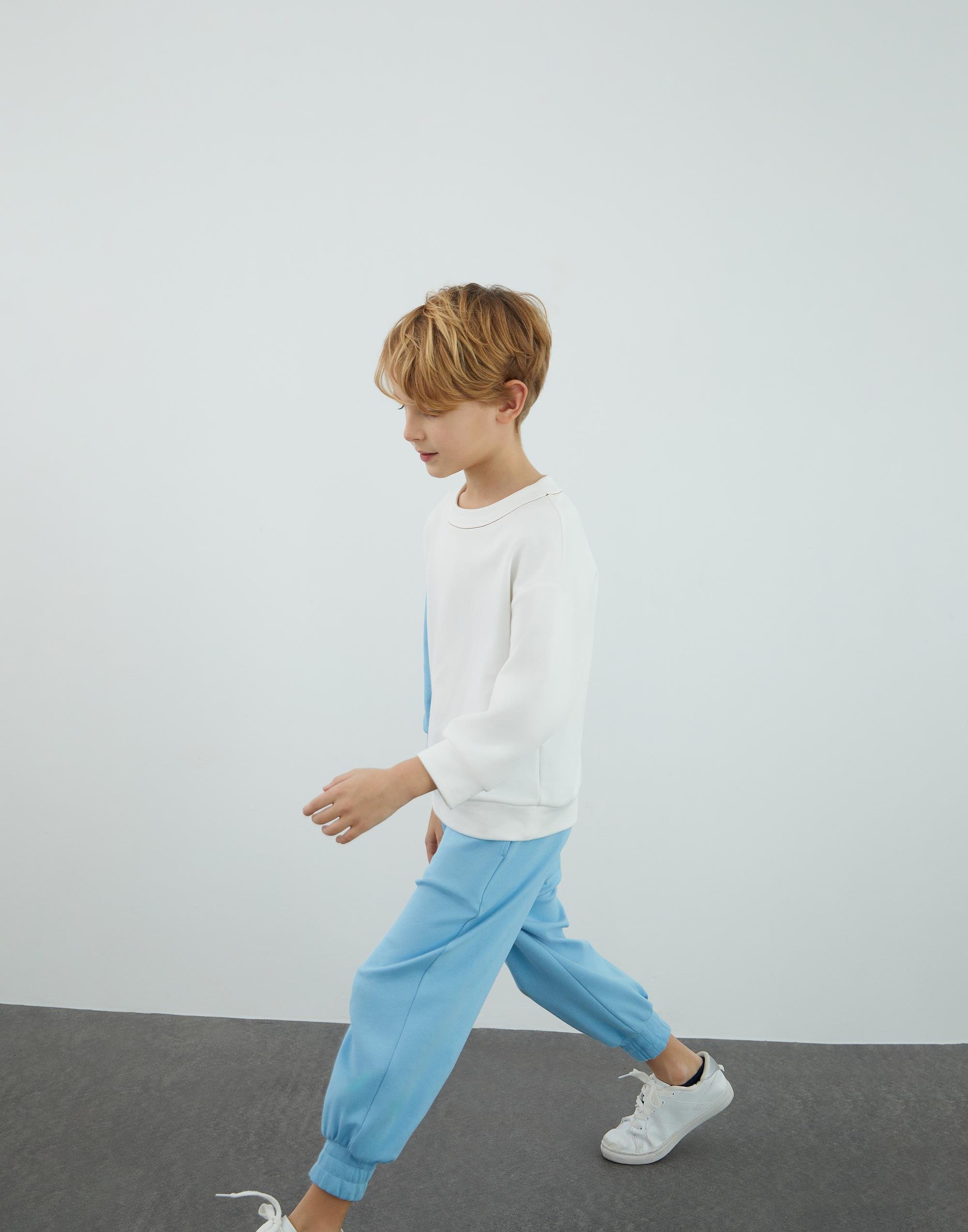 Ecru Sweatshirt with Contrast Garni Detail - junior, designer dresses, bachelorette, party dresses and graduation dresses.