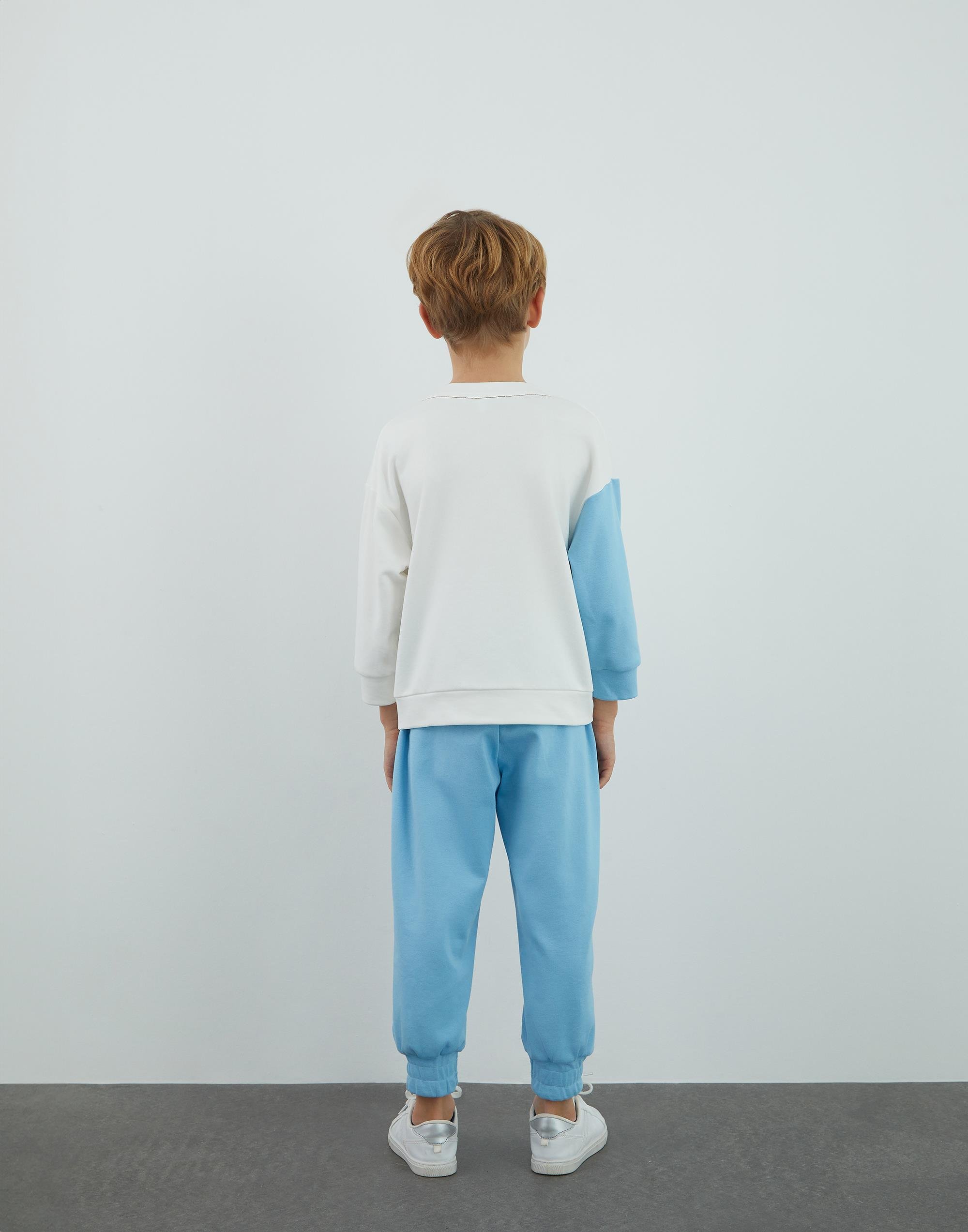 Ecru Sweatshirt with Contrast Garni Detail - junior, designer dresses, bachelorette, party dresses and graduation dresses.