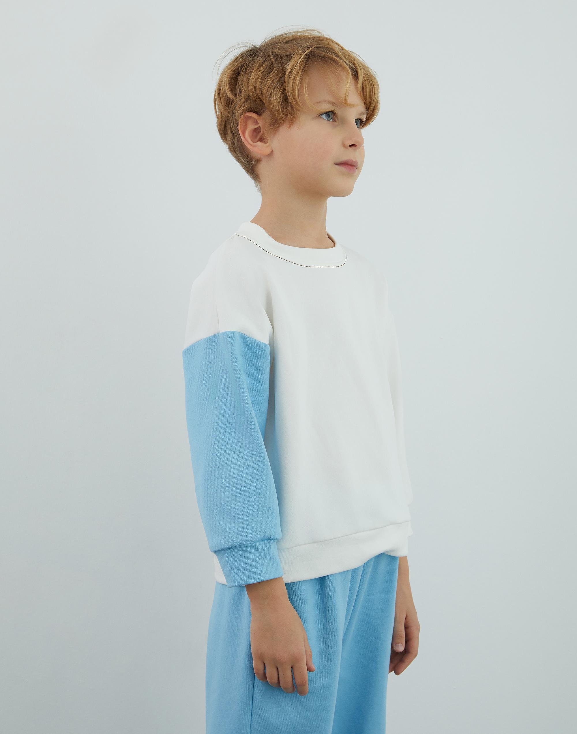 Ecru Sweatshirt with Contrast Garni Detail - junior, designer dresses, bachelorette, party dresses and graduation dresses.