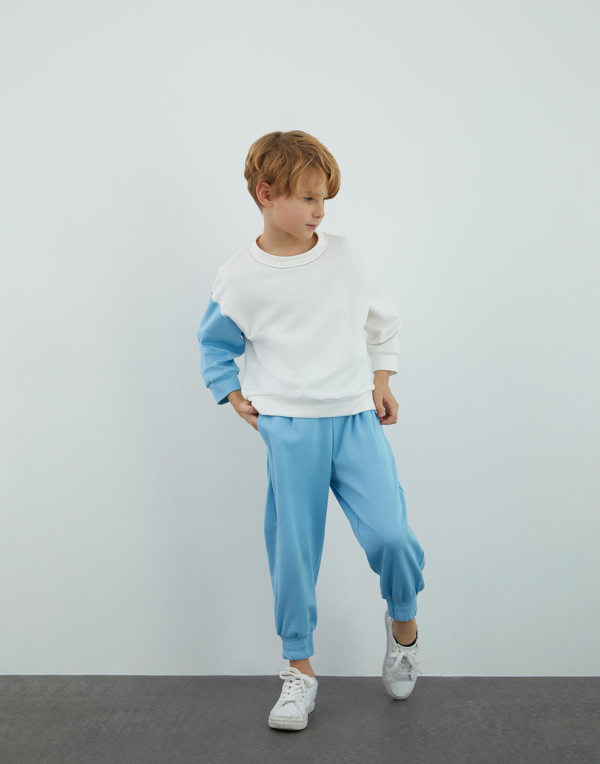 Ecru Sweatshirt with Contrast Garni Detail - junior, designer dresses, bachelorette, party dresses and graduation dresses.