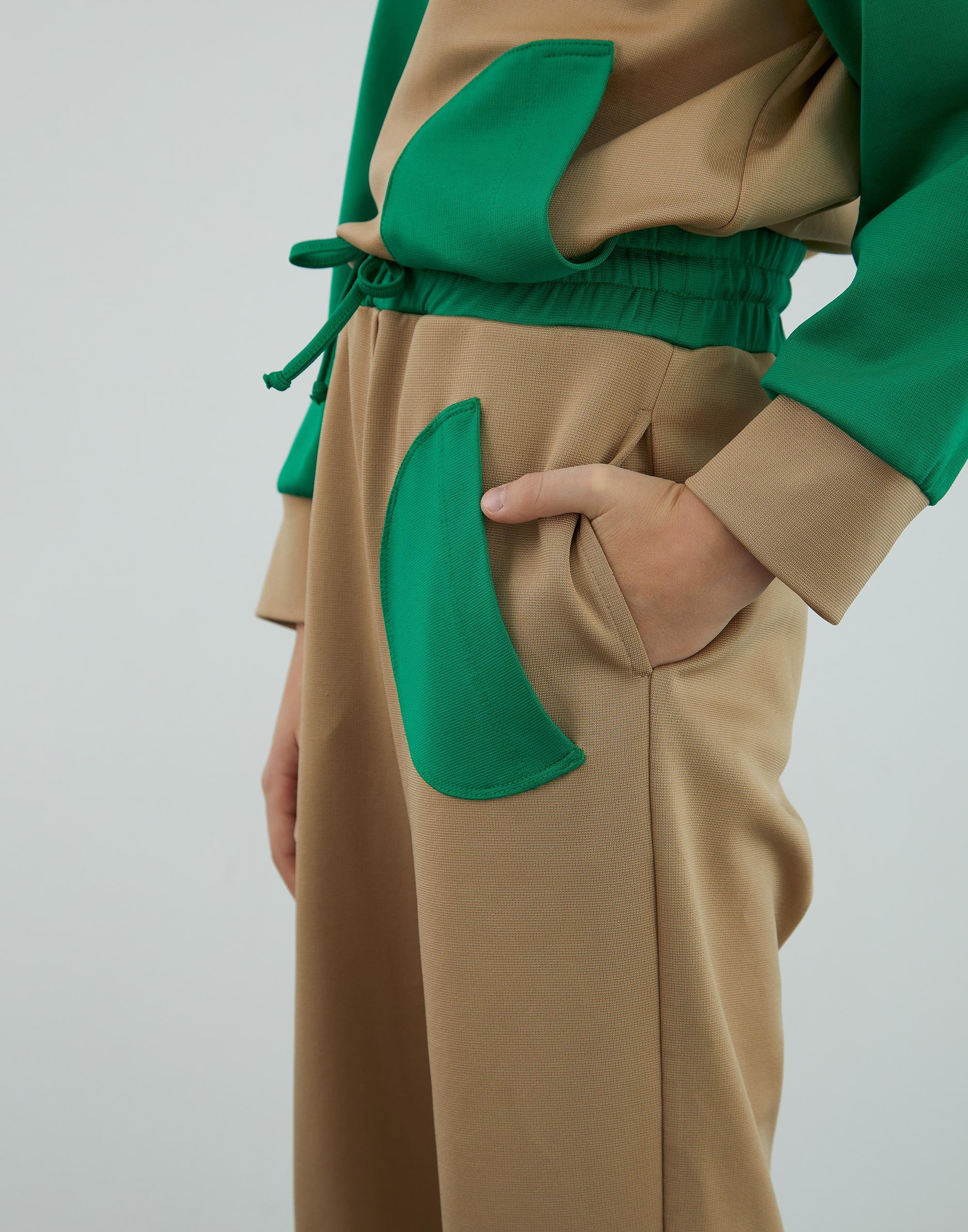 Kontrast Garnili Bej Jogger Pantolon - junior, designer dresses, bachelorette, party dresses and graduation dresses.