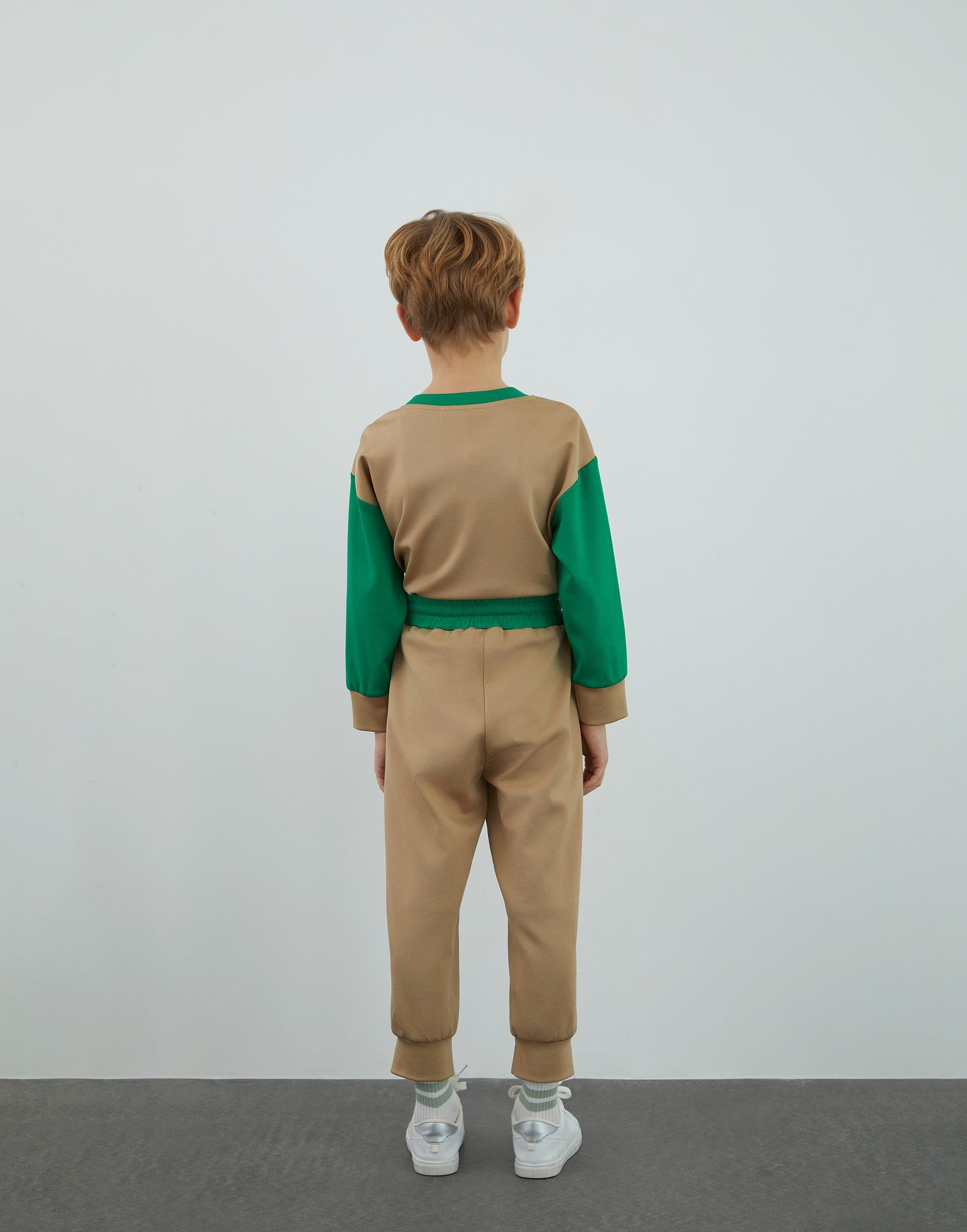 Kontrast Garnili Bej Jogger Pantolon - junior, designer dresses, bachelorette, party dresses and graduation dresses.