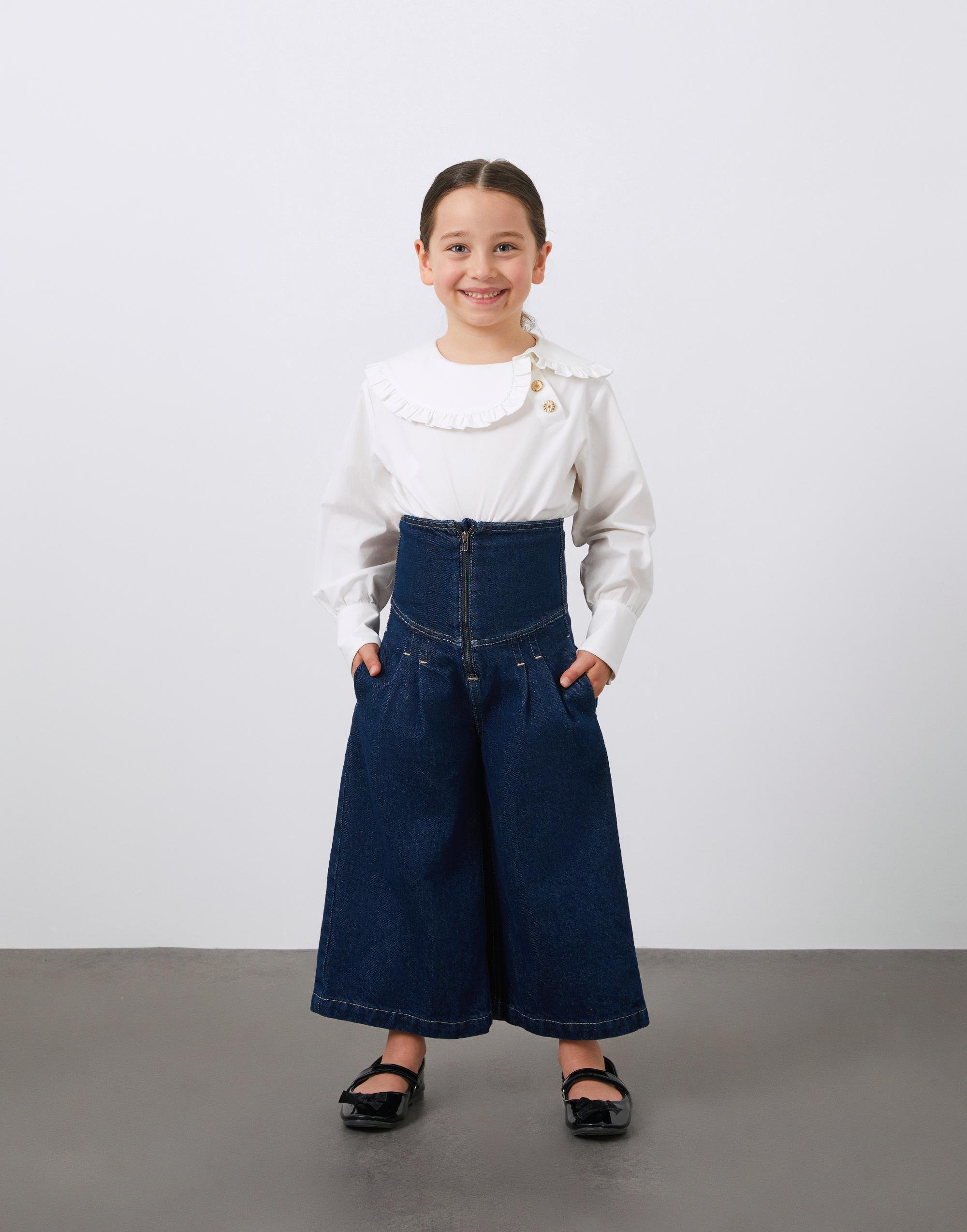 Korsaj Detaylı Kız Çocuk Jean Pantolon - junior, designer dresses, bachelorette, party dresses and graduation dresses.