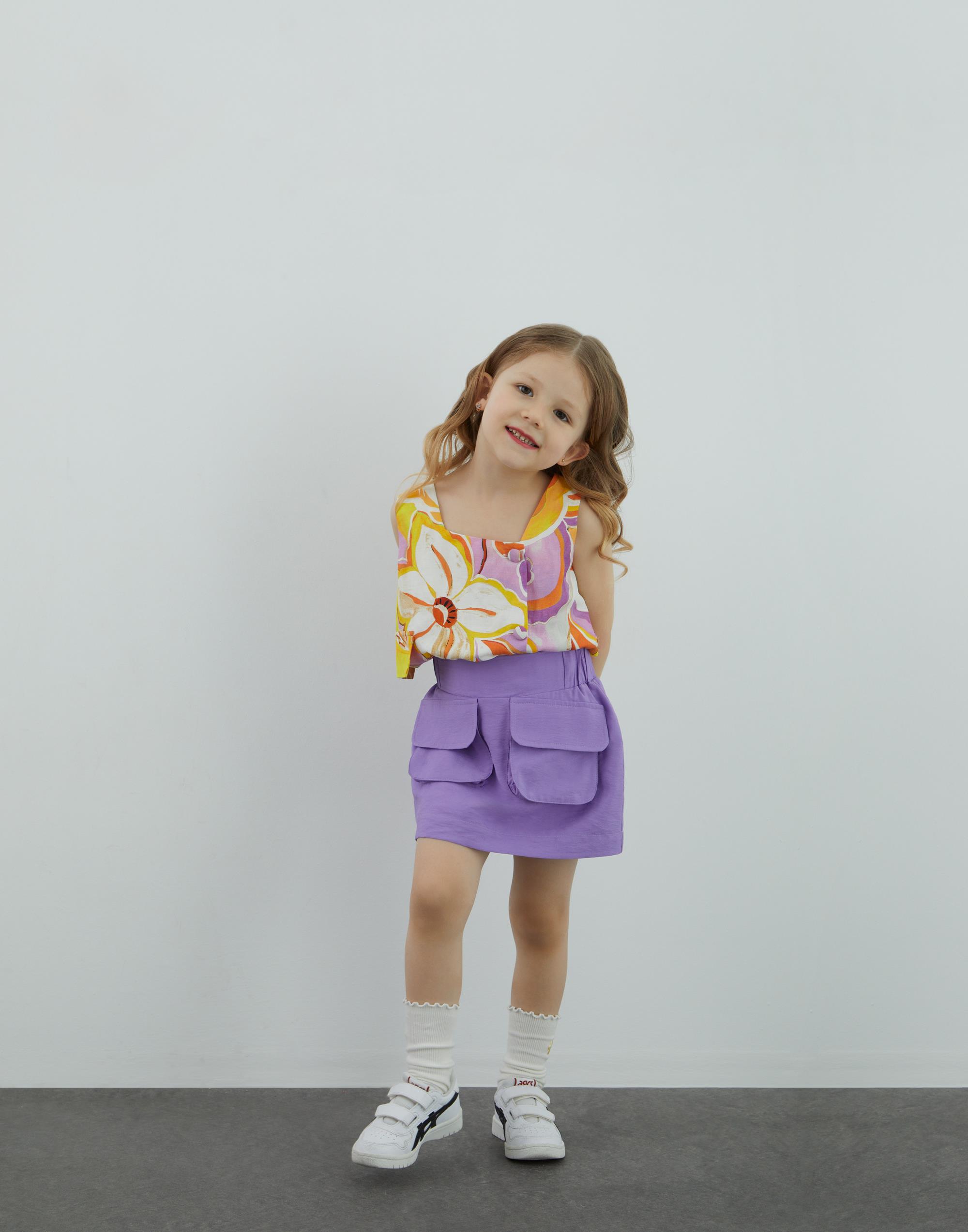 Körüklü Cep Detaylı Mor Mini Etek - junior, designer dresses, bachelorette, party dresses and graduation dresses.