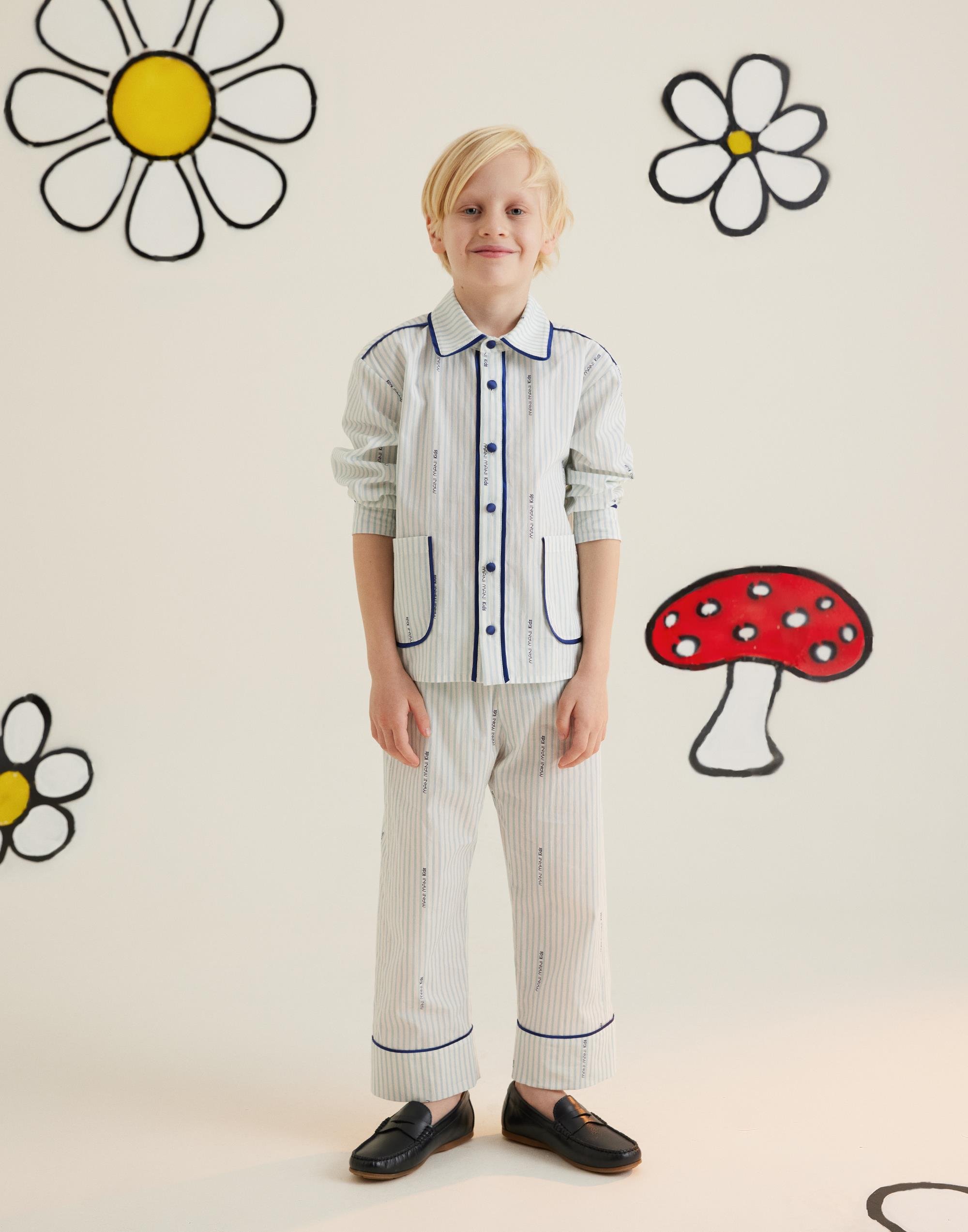 LACİVERT BİYELİ DESENLİ ÖNDEN CEPLİ PİJAMA ÜSTÜ - junior, designer dresses, bachelorette, party dresses and graduation dresses.