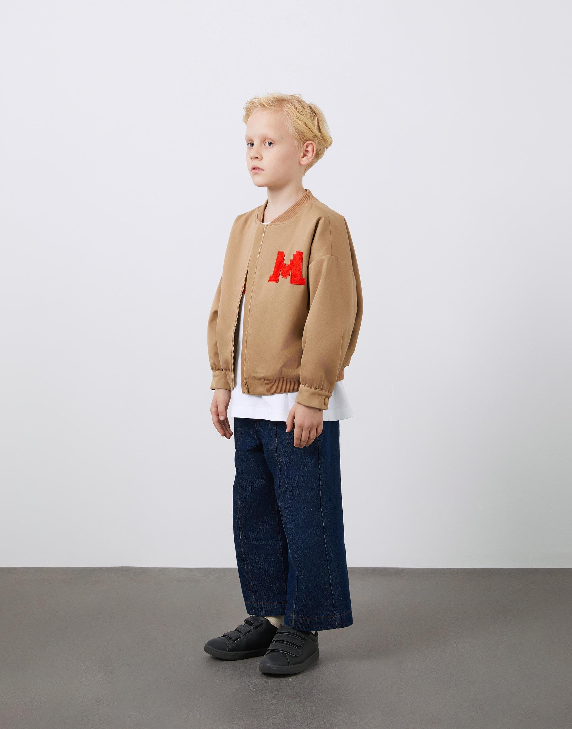 Nakış Detaylı Bomber Kahverengi Unisex Ceket - junior, designer dresses, bachelorette, party dresses and graduation dresses.