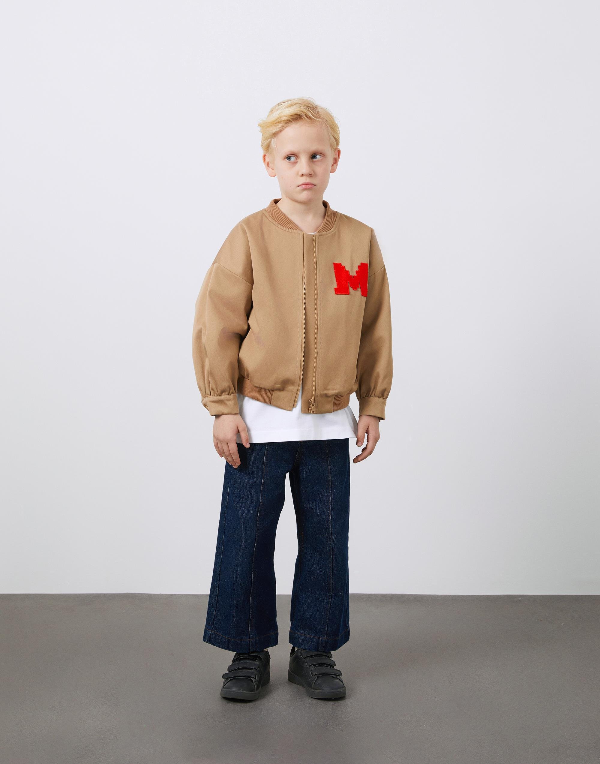 Nakış Detaylı Bomber Kahverengi Unisex Ceket - junior, designer dresses, bachelorette, party dresses and graduation dresses.