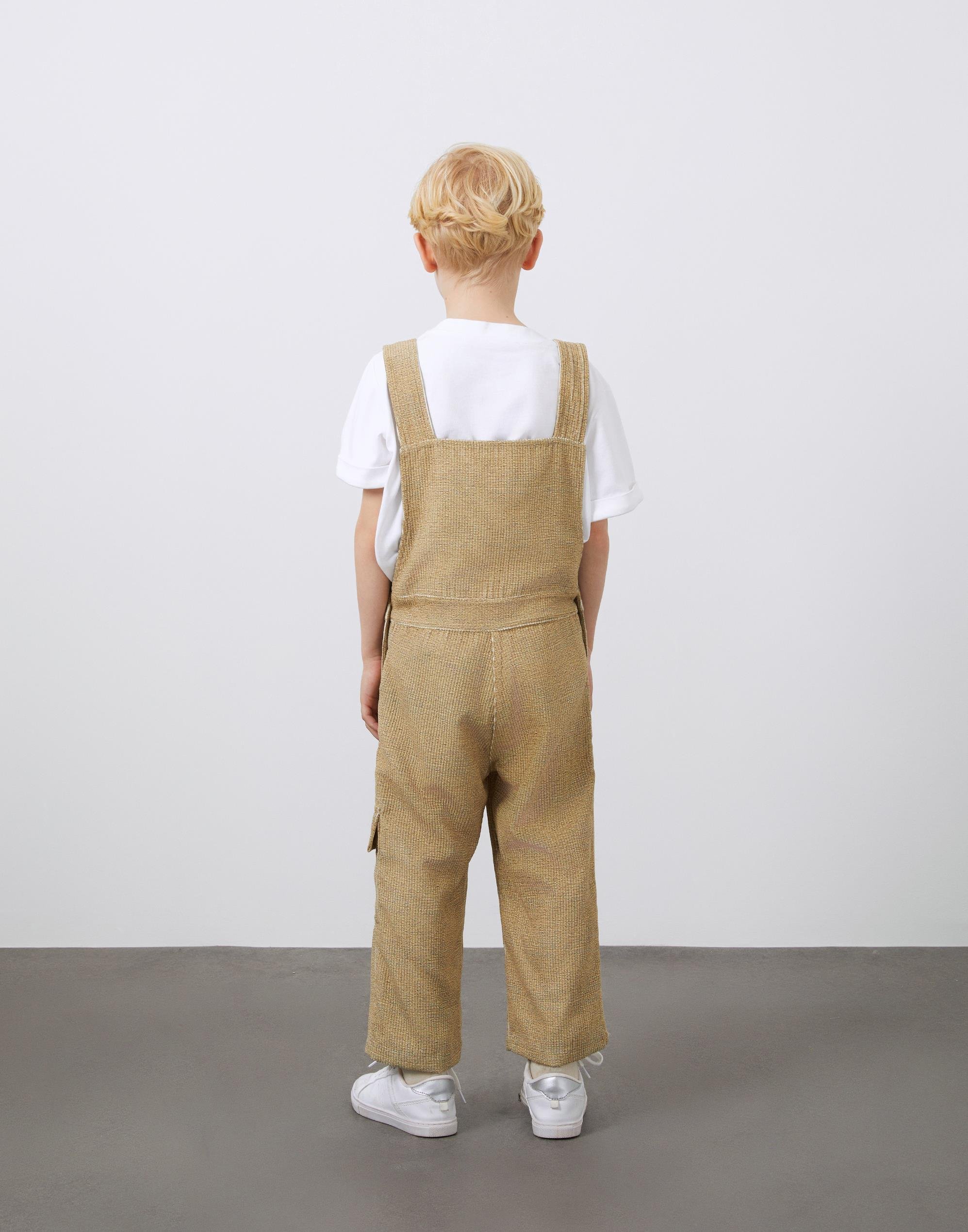 Buttoned Boy's Velvet Jumpsuit with Embroidery Detail - junior, designer dresses, bachelorette, party dresses and graduation dresses.