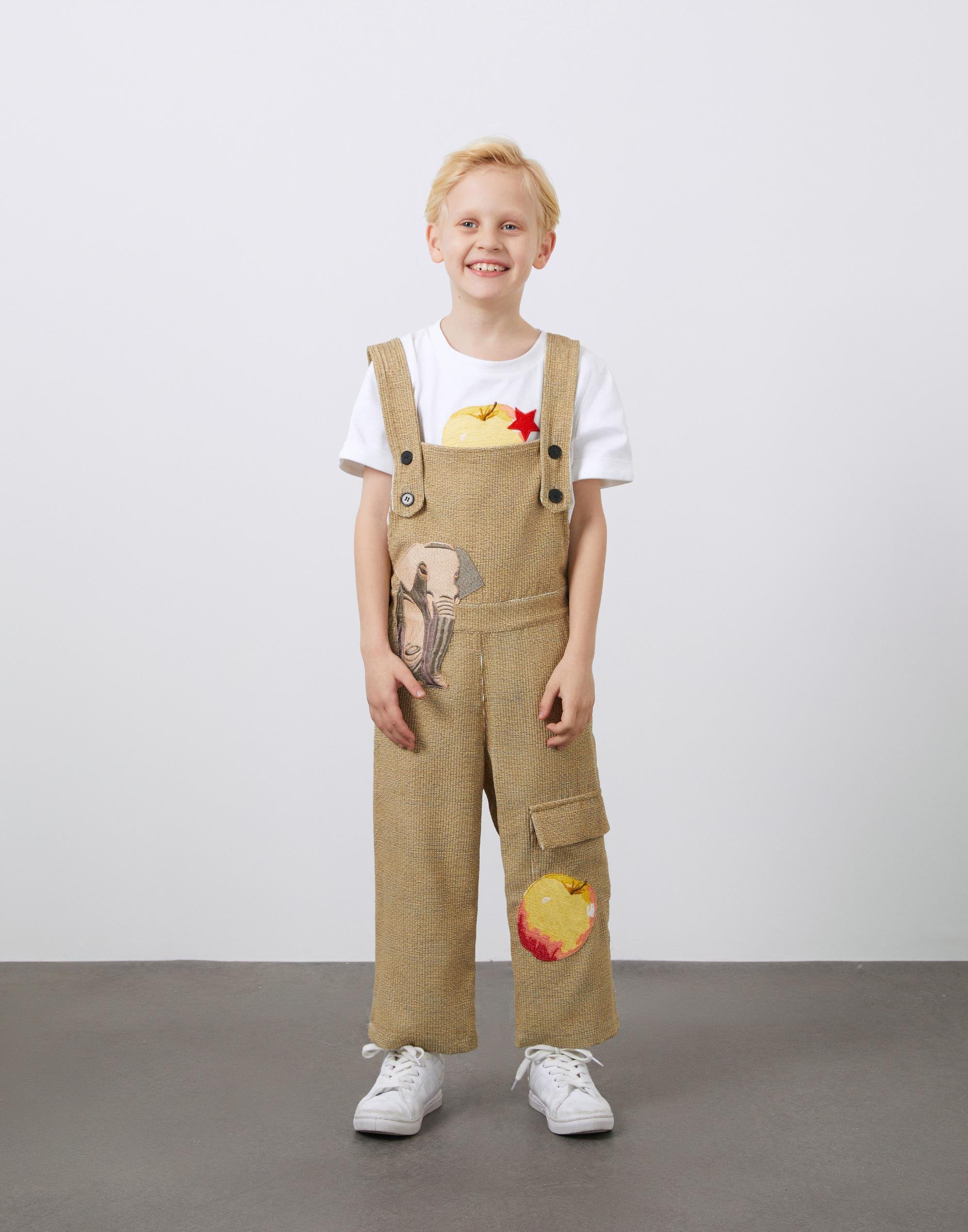 Buttoned Boy's Velvet Jumpsuit with Embroidery Detail - junior, designer dresses, bachelorette, party dresses and graduation dresses.