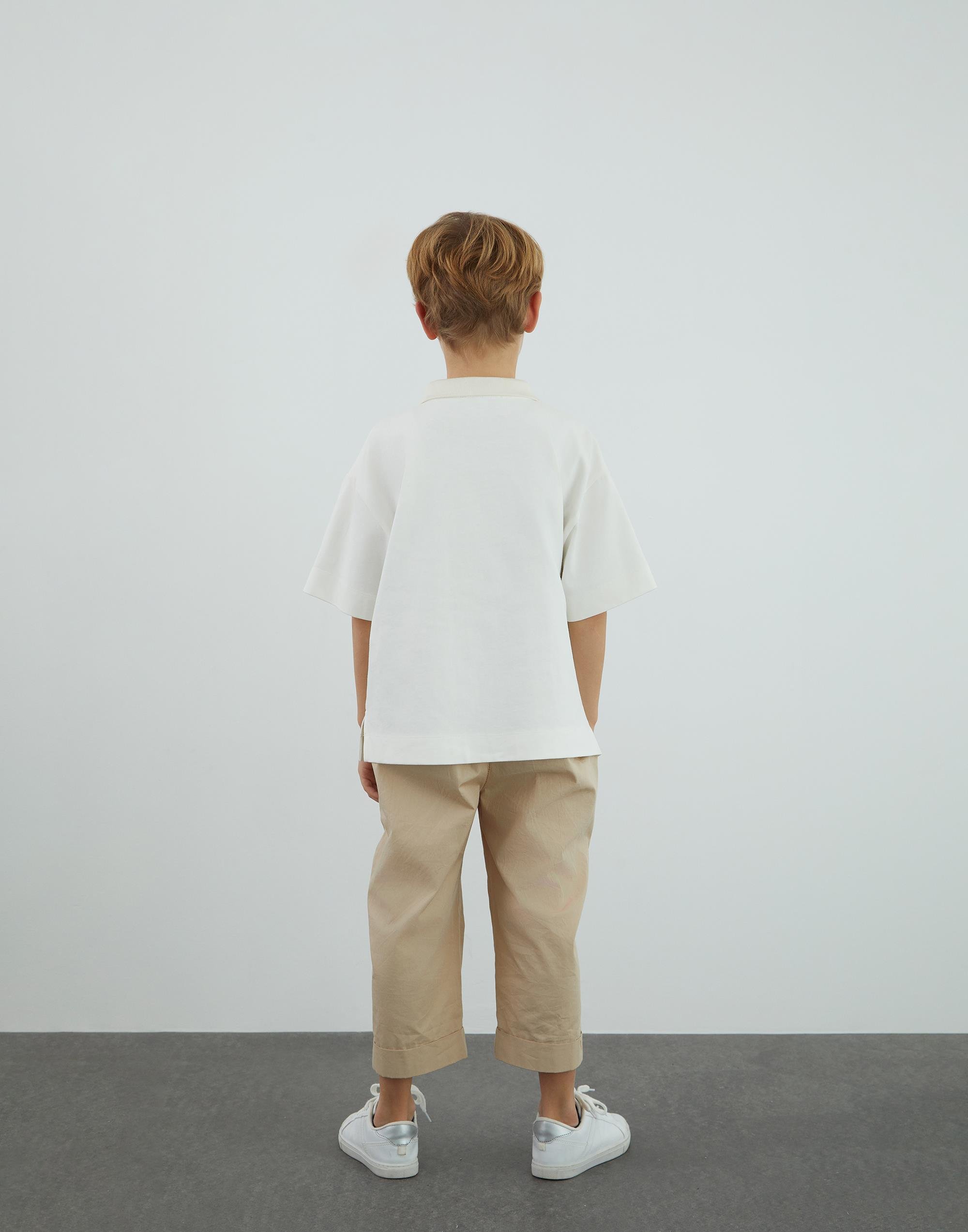 Nakış Detaylı Gömlek Yaka  Ekru T Shirt - junior, designer dresses, bachelorette, party dresses and graduation dresses.