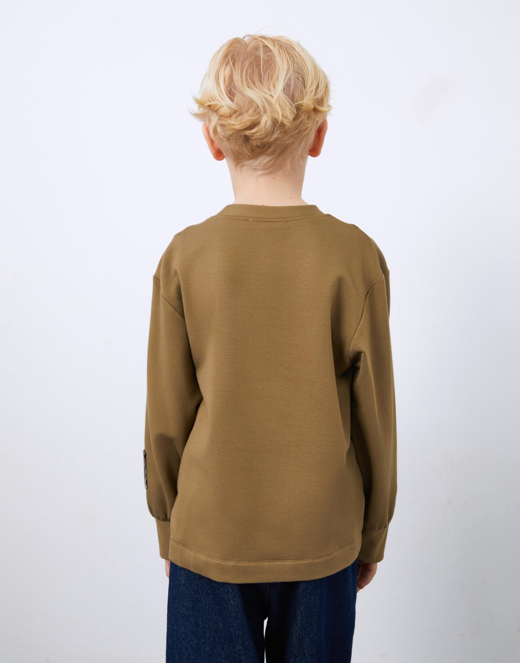 Green Boy's Sweatshirt with Embroidery and Pocket Detail - junior, designer dresses, bachelorette, party dresses and graduation dresses.