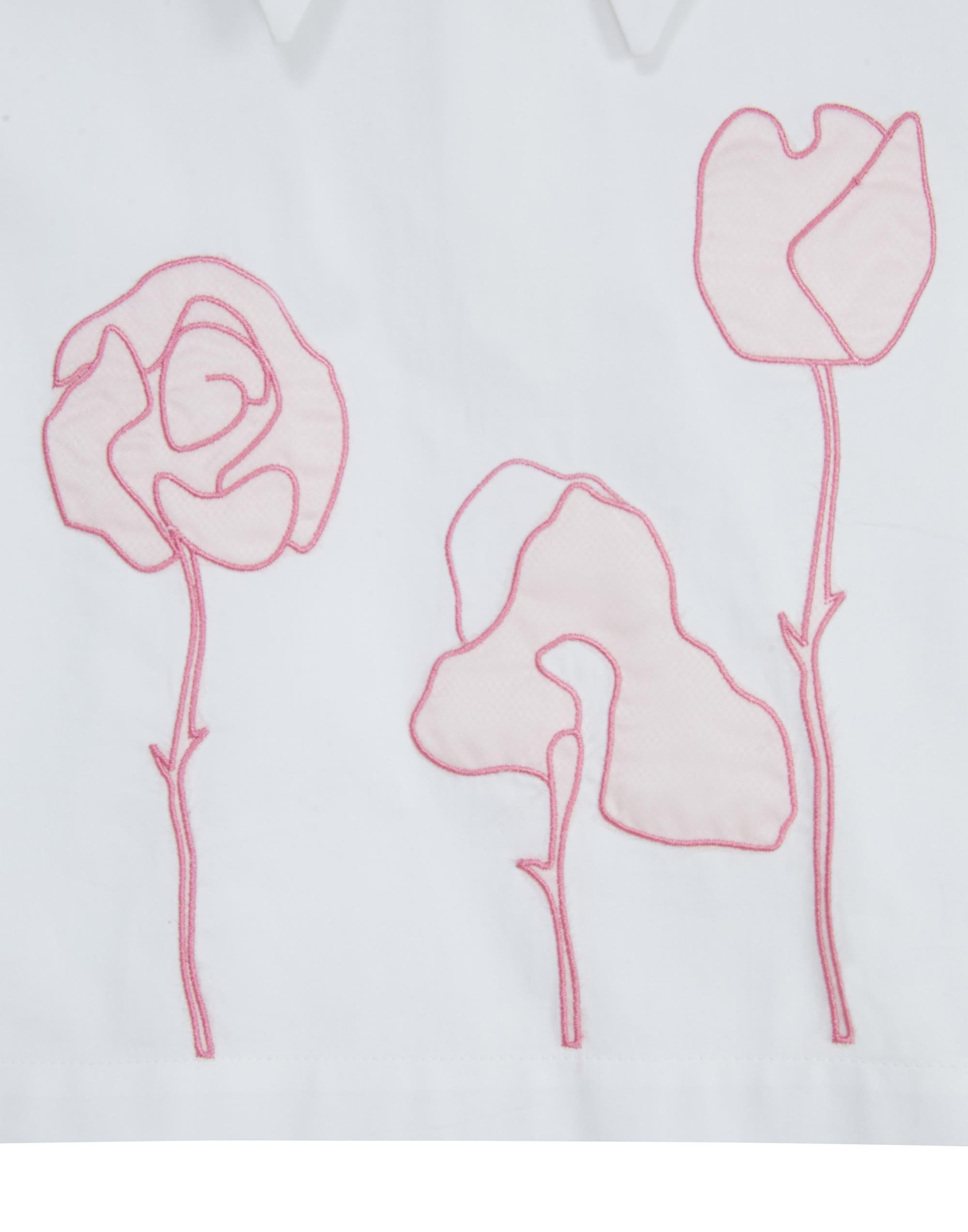 Nakışlı Kısa Kollu Mavi Gömlek - junior, designer dresses, bachelorette, party dresses and graduation dresses.