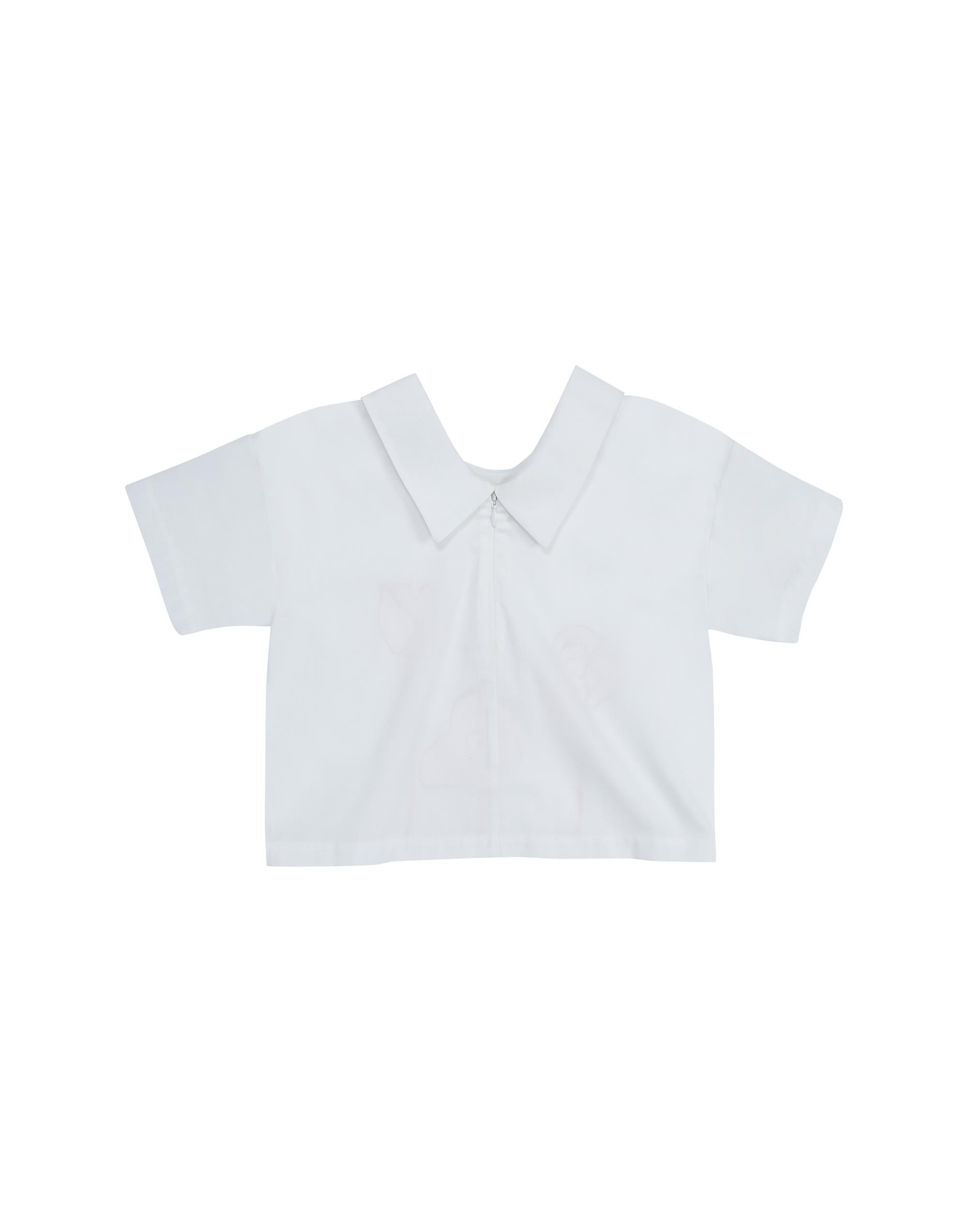 Nakışlı Kısa Kollu Mavi Gömlek - junior, designer dresses, bachelorette, party dresses and graduation dresses.