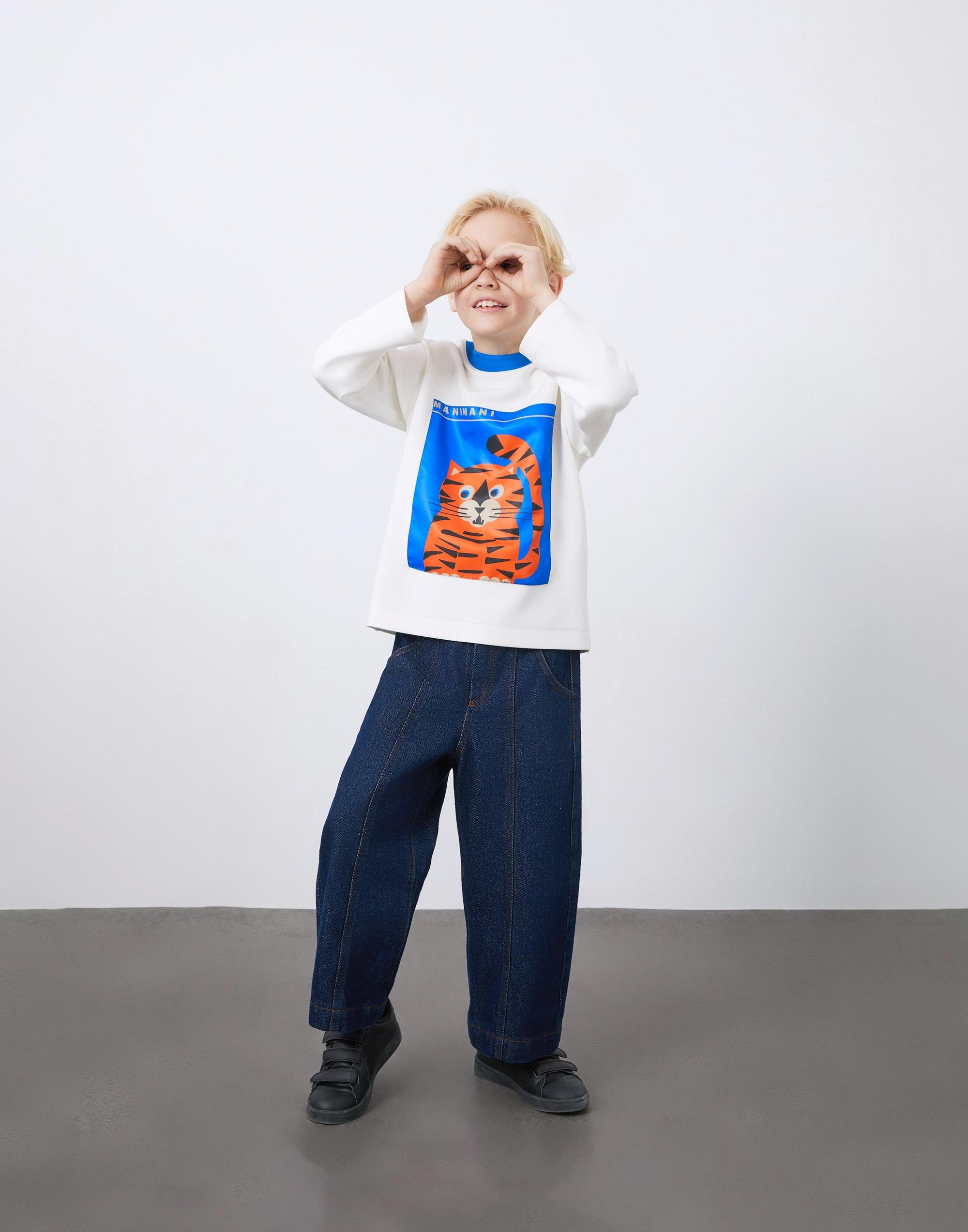 Boys' T-Shirt with Special Panel Pattern on the Front and Applique Embroidery on the Back - junior, designer dresses, bachelorette, party dresses and graduation dresses.