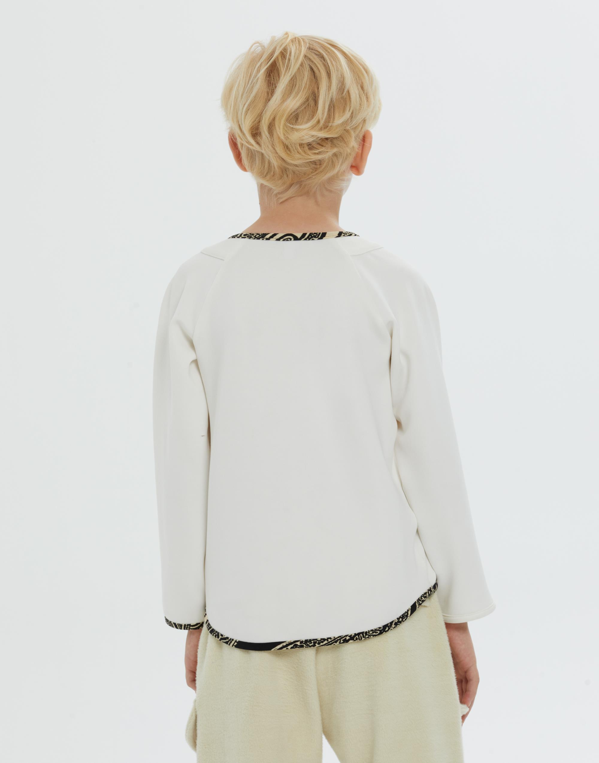 Ön Pat Düğme Kapamalı Biyeli Ekru Erkek Çocuk Bluz - junior, designer dresses, bachelorette, party dresses and graduation dresses.