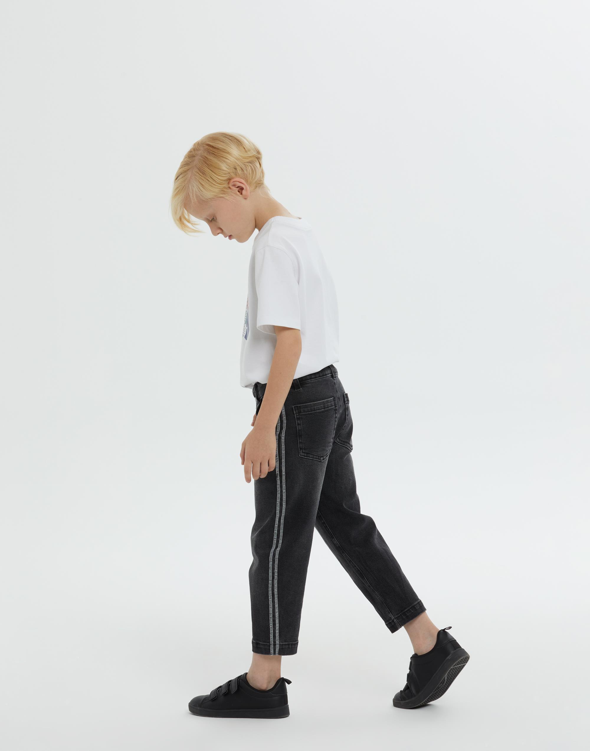 Önde Kibrit Cep Detaylı Yıkamalı Siyah Erkek Çocuk Jean - junior, designer dresses, bachelorette, party dresses and graduation dresses.