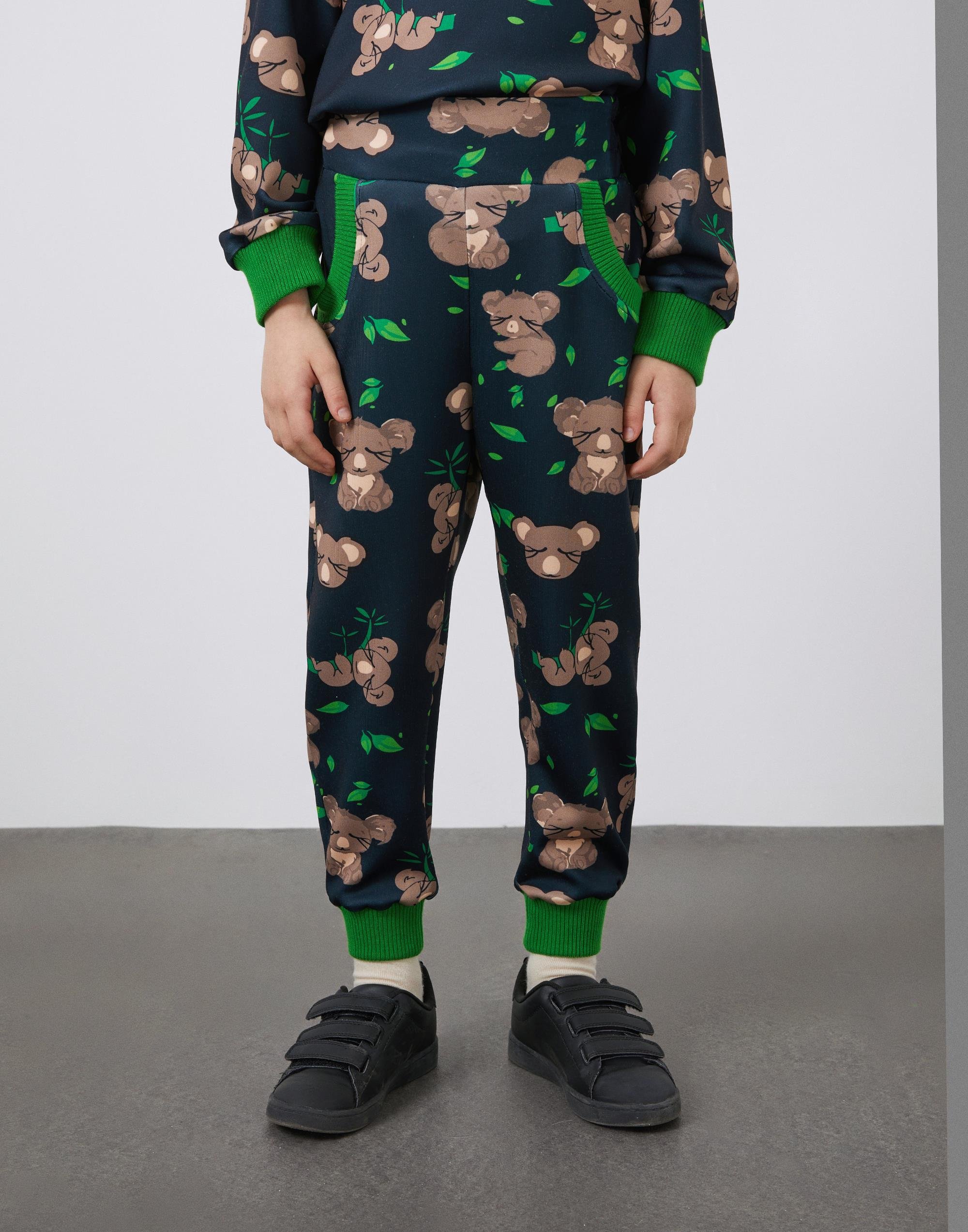 Özel Desenli Bej Unisex Çocuk Pantolonu - junior, designer dresses, bachelorette, party dresses and graduation dresses.