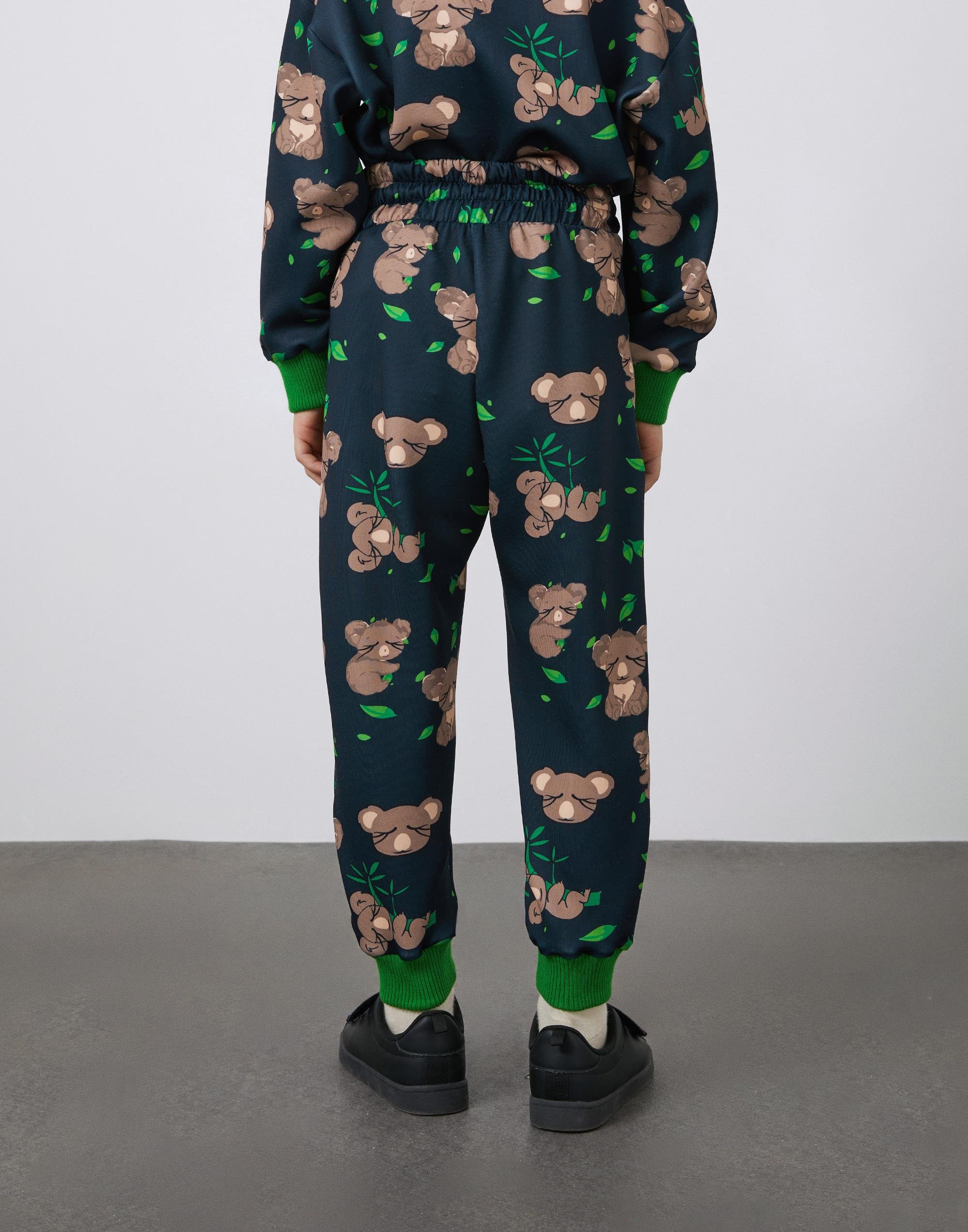 Özel Desenli Bej Unisex Çocuk Pantolonu - junior, designer dresses, bachelorette, party dresses and graduation dresses.