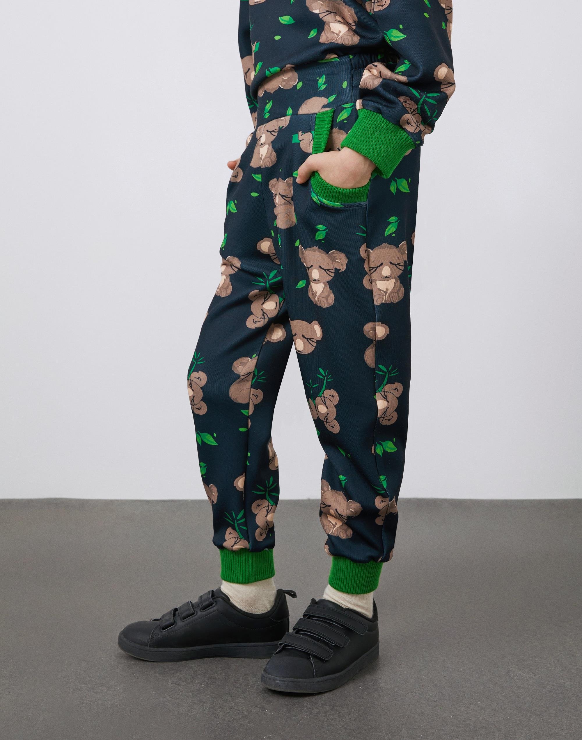 Özel Desenli Bej Unisex Çocuk Pantolonu - junior, designer dresses, bachelorette, party dresses and graduation dresses.