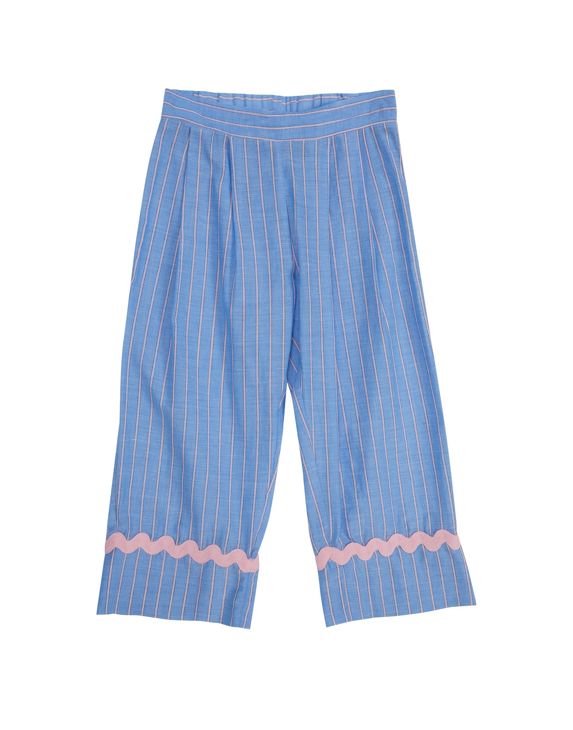 Paça Esprili Çizgili Desenli Mavi Pantolon - junior, designer dresses, bachelorette, party dresses and graduation dresses.