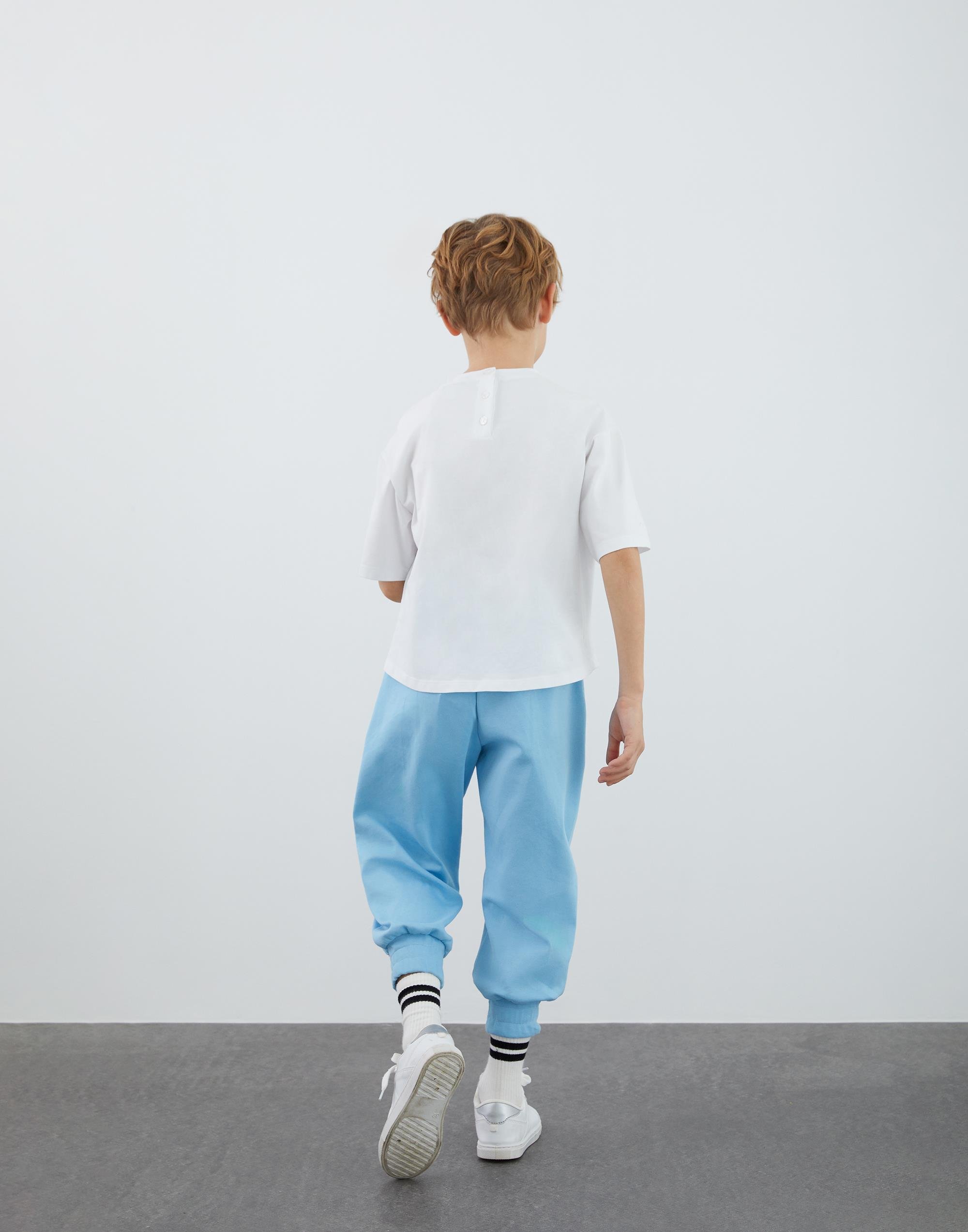 Pileli Jogger Mavi Pantolon - junior, designer dresses, bachelorette, party dresses and graduation dresses.