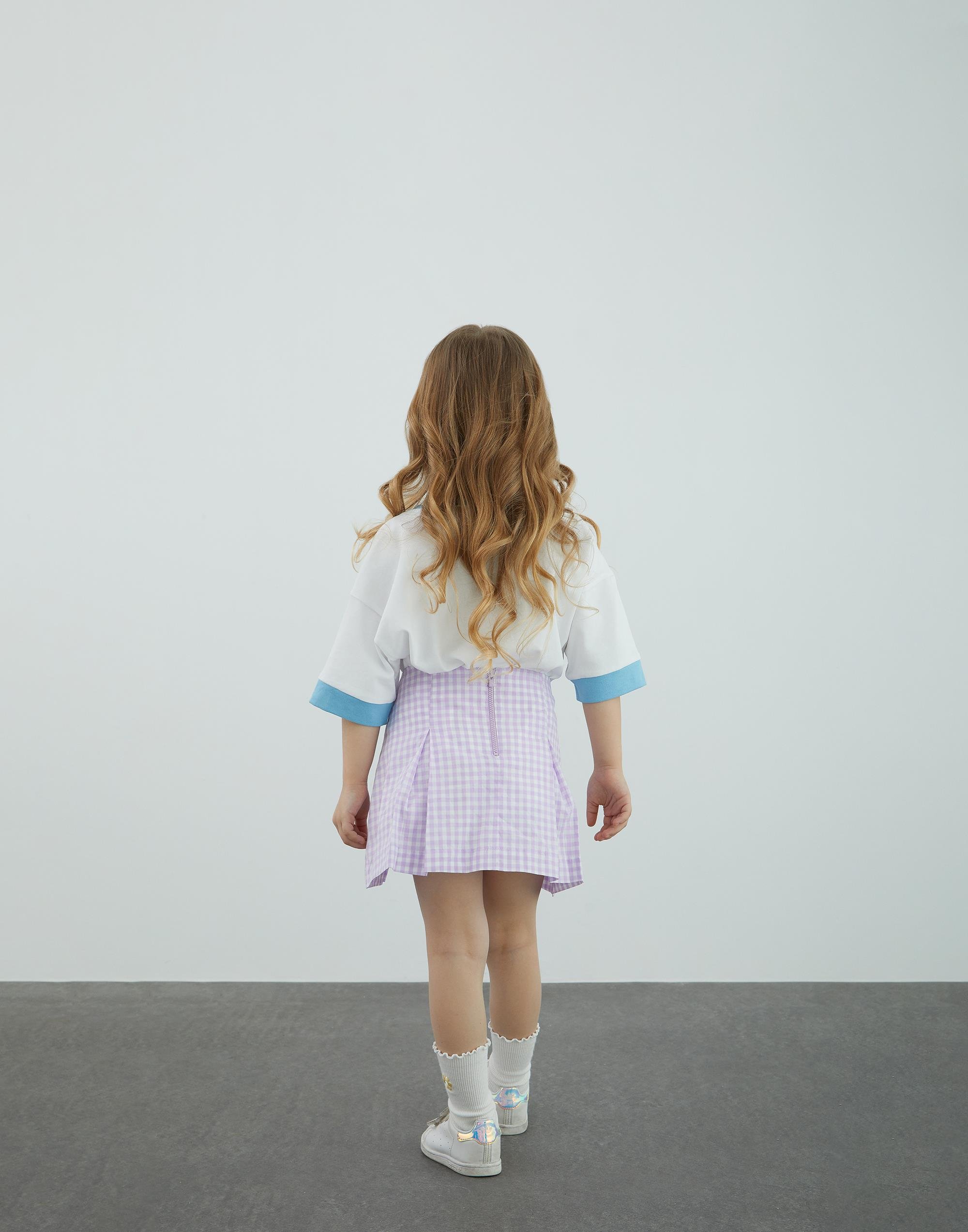 Pili Detaylı Mor Mini Etek - junior, designer dresses, bachelorette, party dresses and graduation dresses.