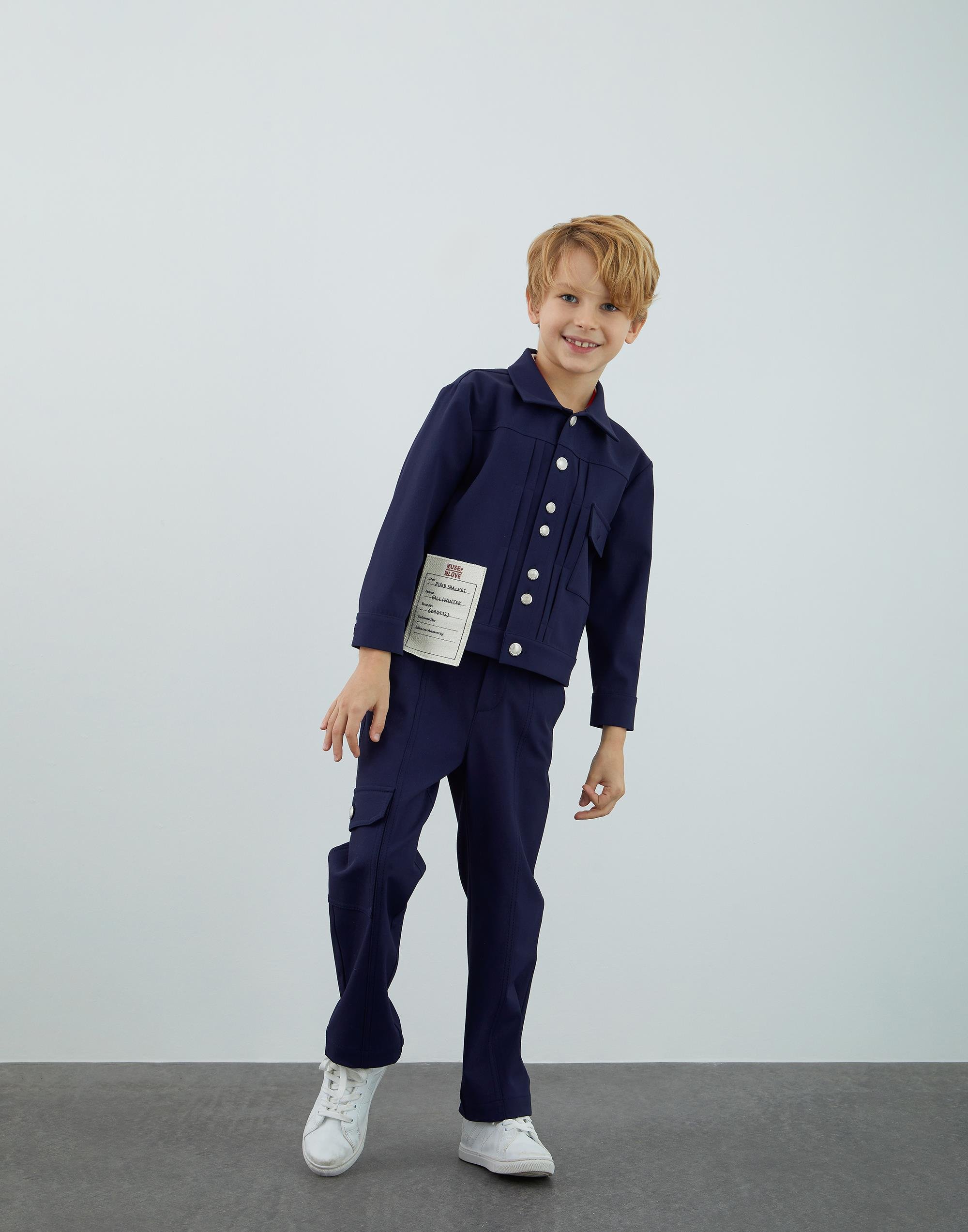 Pili Ve Nakış Detaylı Lacivert Ceket - junior, designer dresses, bachelorette, party dresses and graduation dresses.