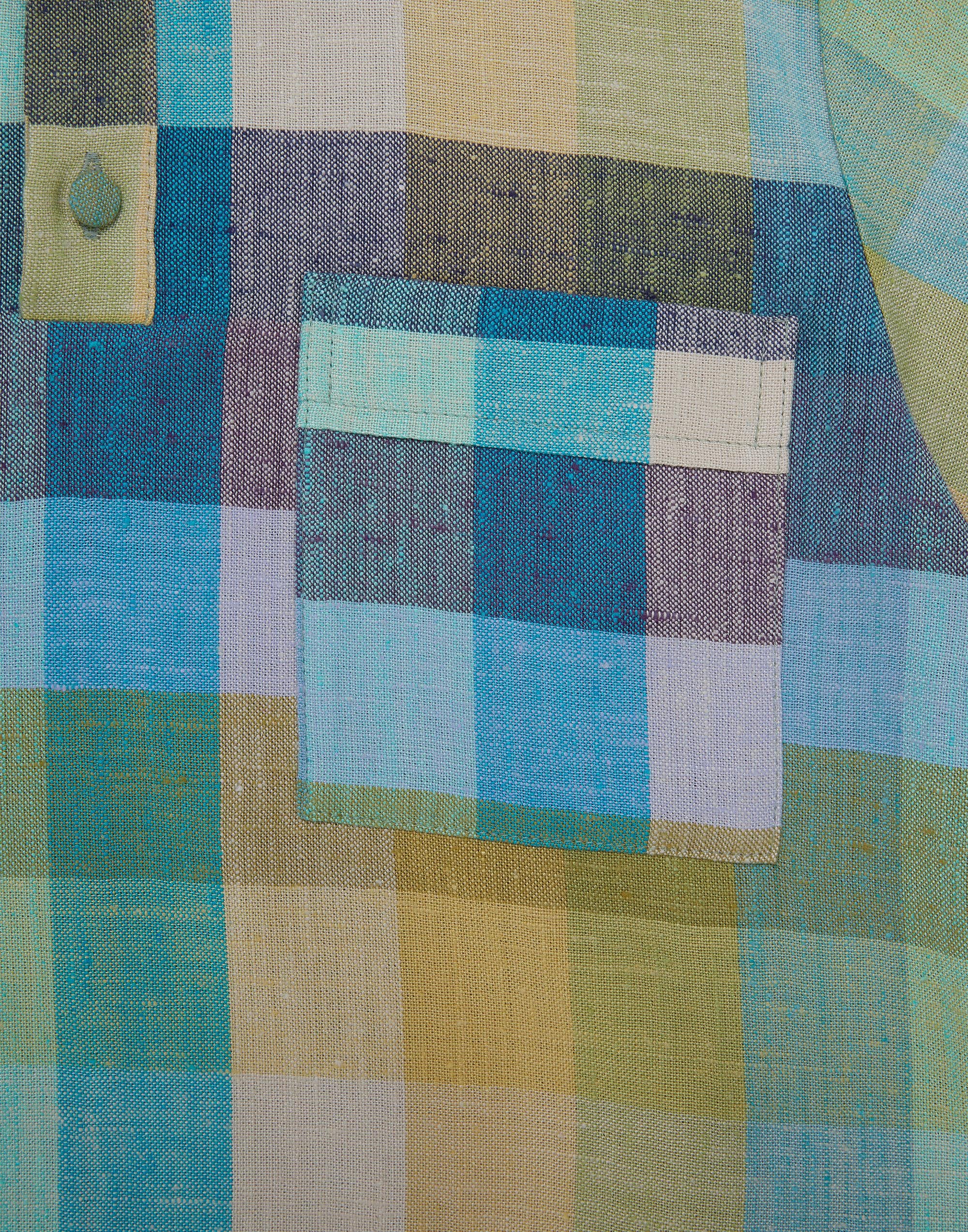 Polo Yakalı Ekose Desenli Yeşil T-Shirt - junior, designer dresses, bachelorette, party dresses and graduation dresses.