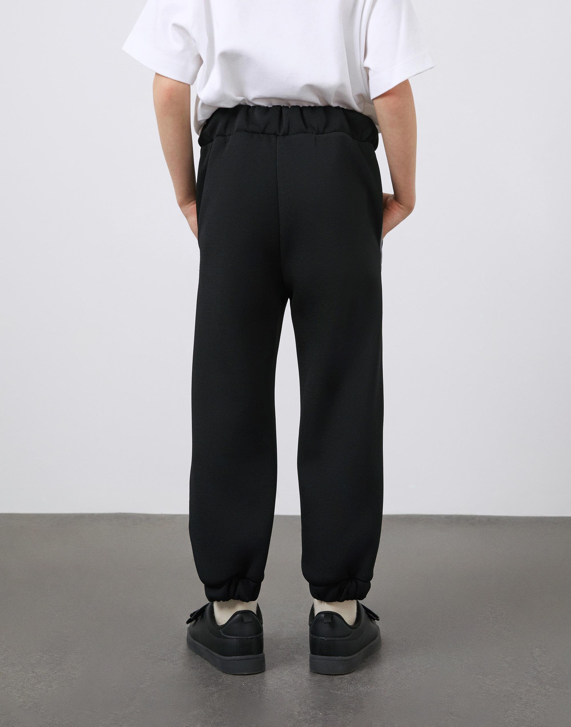 Reflektör Biyeli Beli Lastikli Siyah Erkek Çocuk Jogger Pantolon - junior, designer dresses, bachelorette, party dresses and graduation dresses.