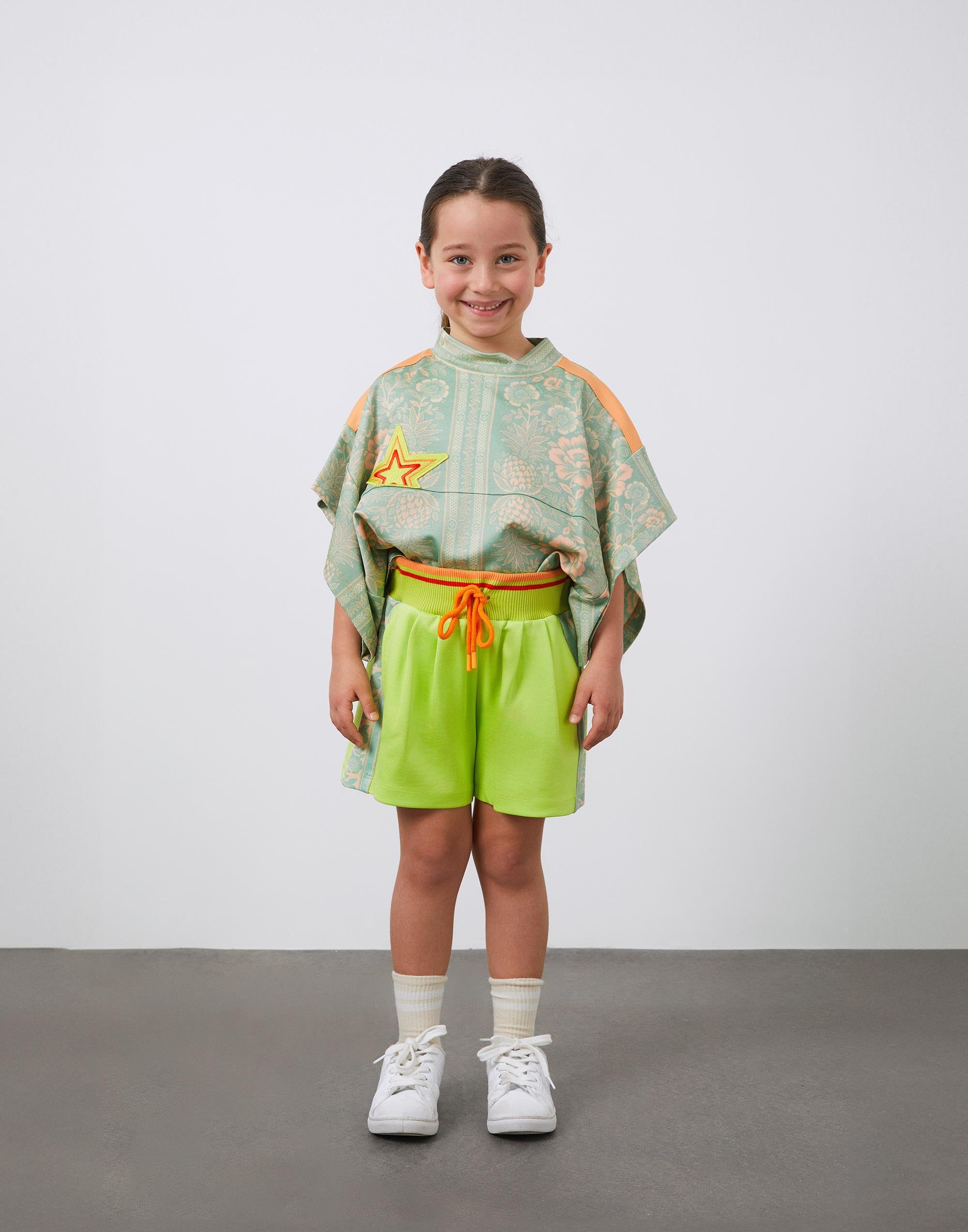 Triko Bel Detaylı Kız Çocuk Örme Yeşil Şort - junior, designer dresses, bachelorette, party dresses and graduation dresses.