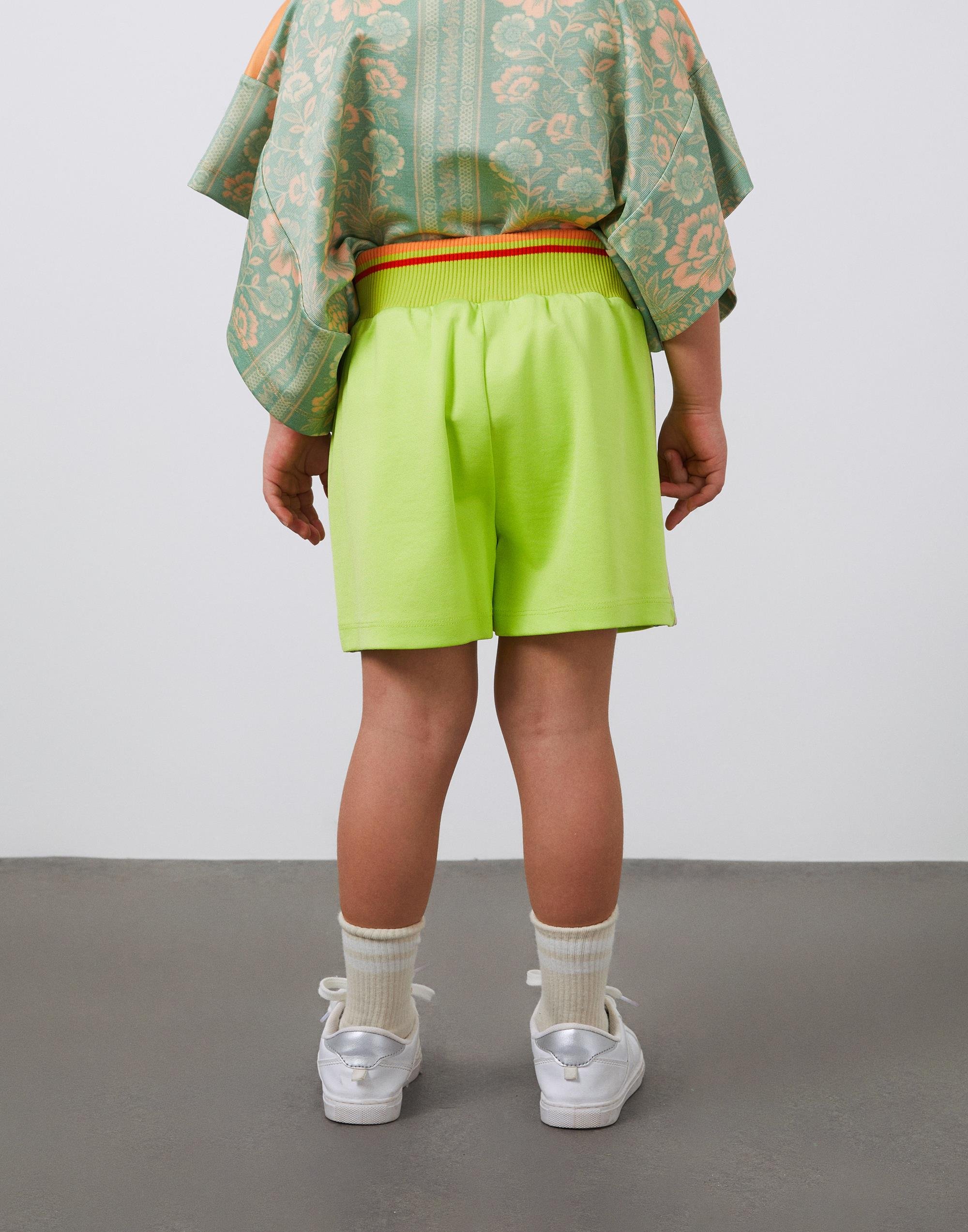 Triko Bel Detaylı Kız Çocuk Örme Yeşil Şort - junior, designer dresses, bachelorette, party dresses and graduation dresses.