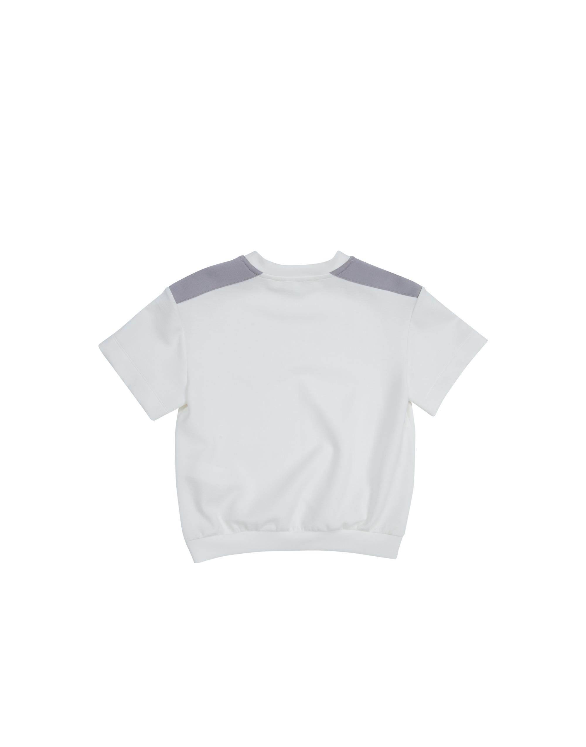 Off-White T-Shirt With Knitted Hem - junior, designer dresses, bachelorette, party dresses and graduation dresses.