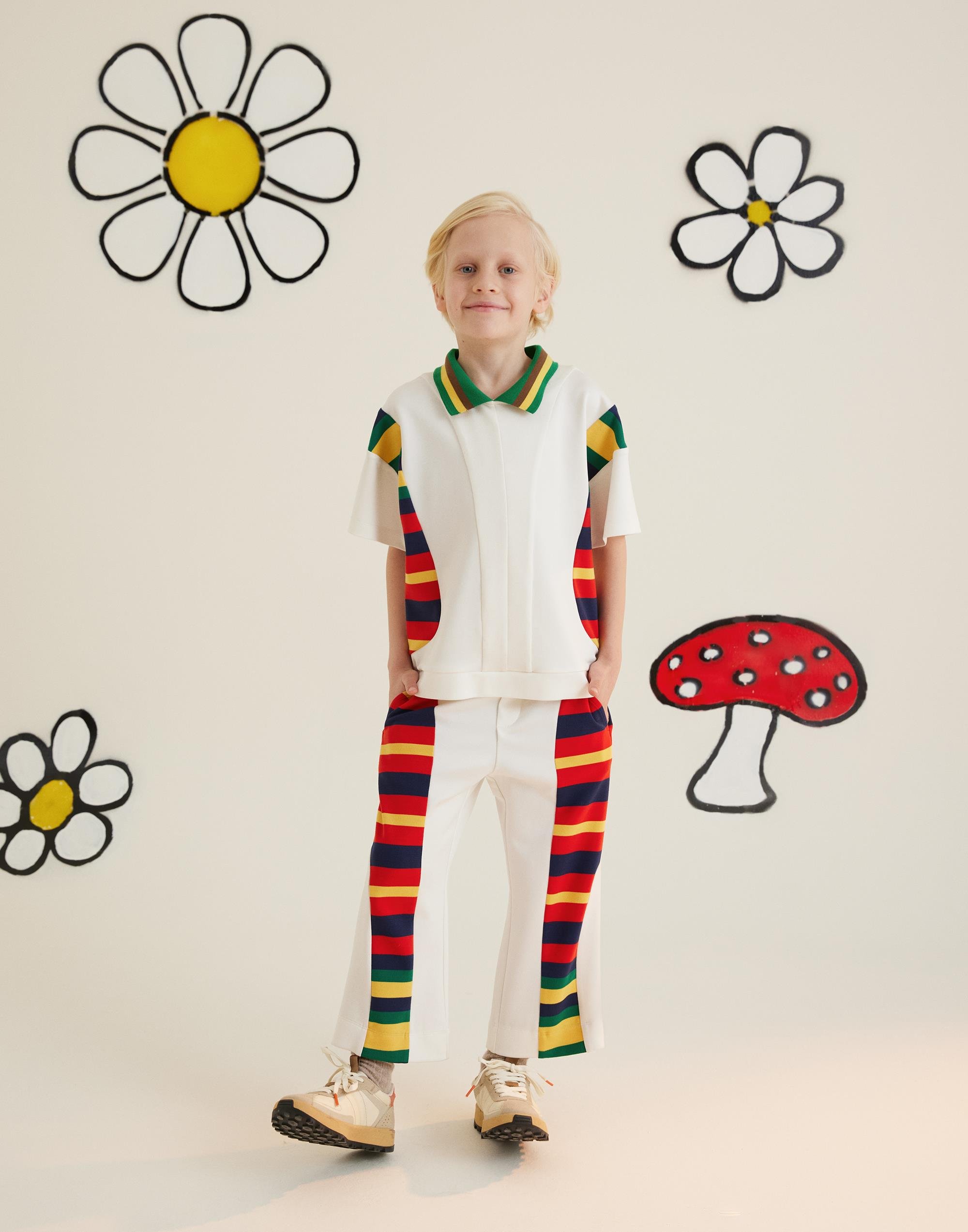 Triko Polo Yakalı Çizgili T-Shirt - junior, designer dresses, bachelorette, party dresses and graduation dresses.