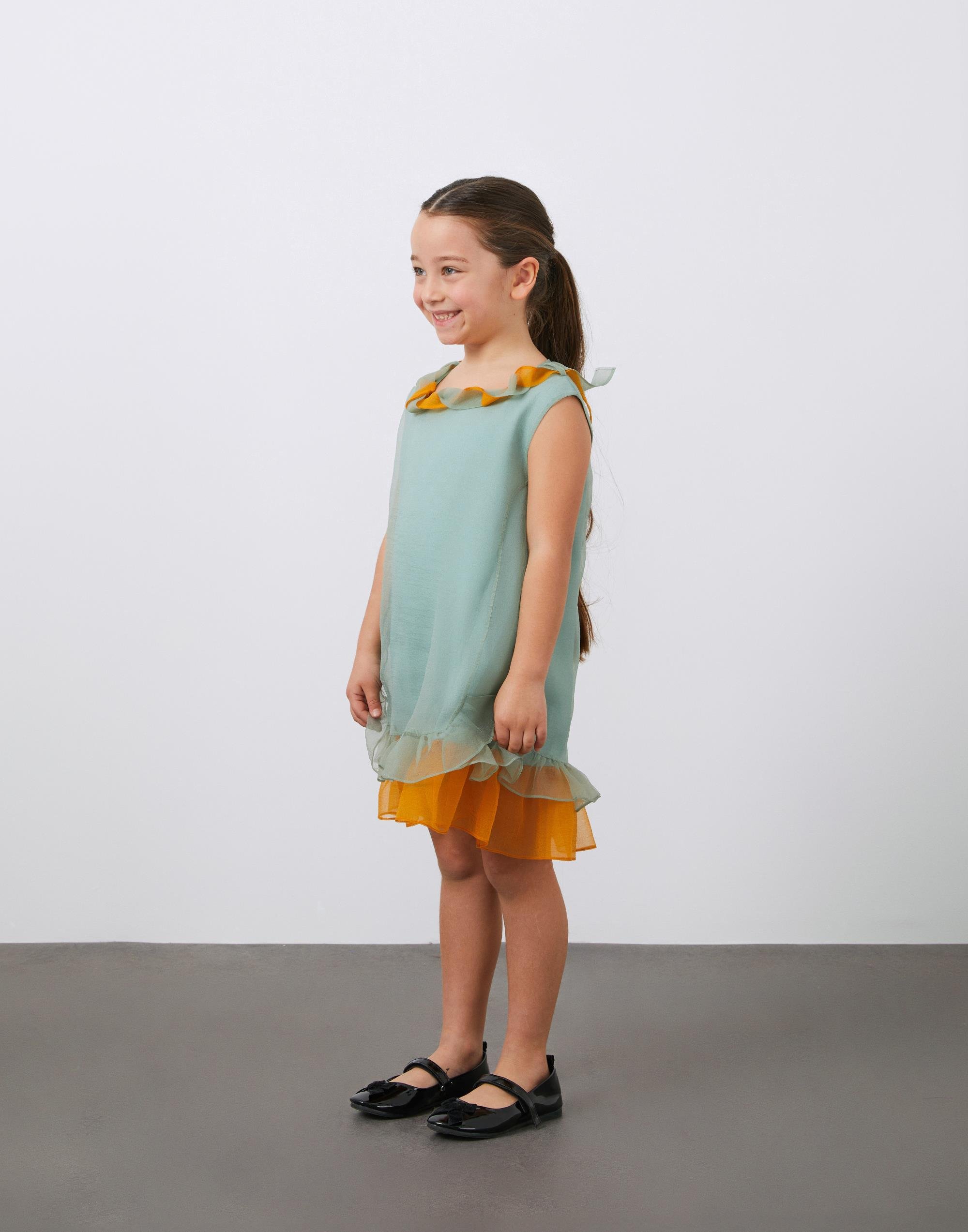 Volan Detaylı Organize Kız Çocuk  Elbise - junior, designer dresses, bachelorette, party dresses and graduation dresses.