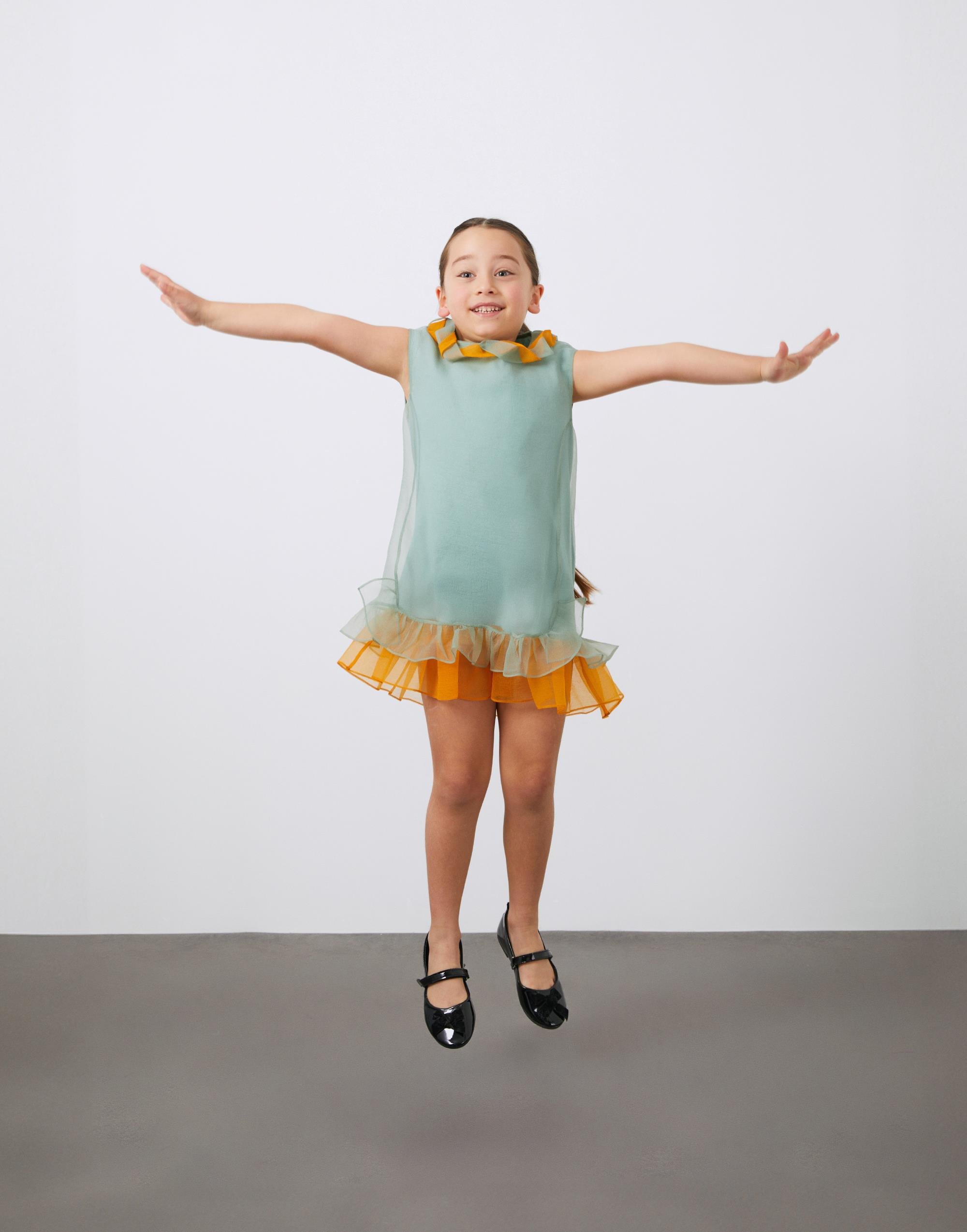 Volan Detaylı Organize Kız Çocuk  Elbise - junior, designer dresses, bachelorette, party dresses and graduation dresses.