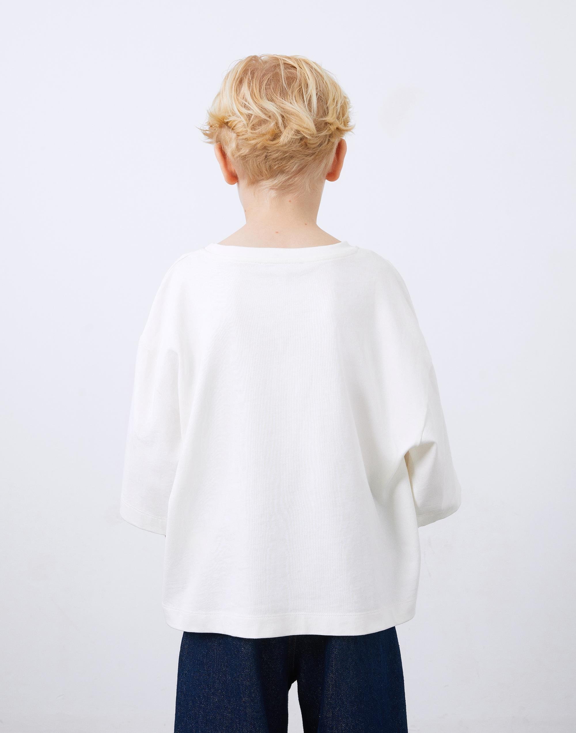 White Unisex T-Shirt with Collar Embroidery Detail - junior, designer dresses, bachelorette, party dresses and graduation dresses.