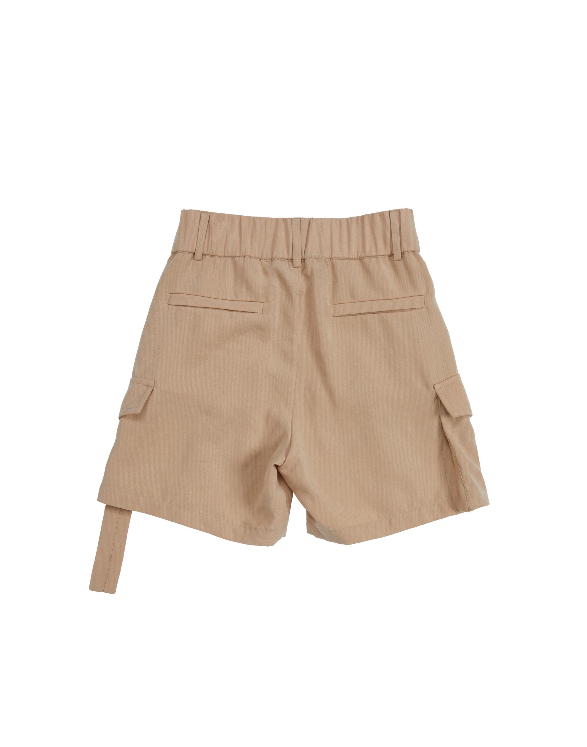 Yanlardan Cep Detaylı Bej Şort - junior, designer dresses, bachelorette, party dresses and graduation dresses.